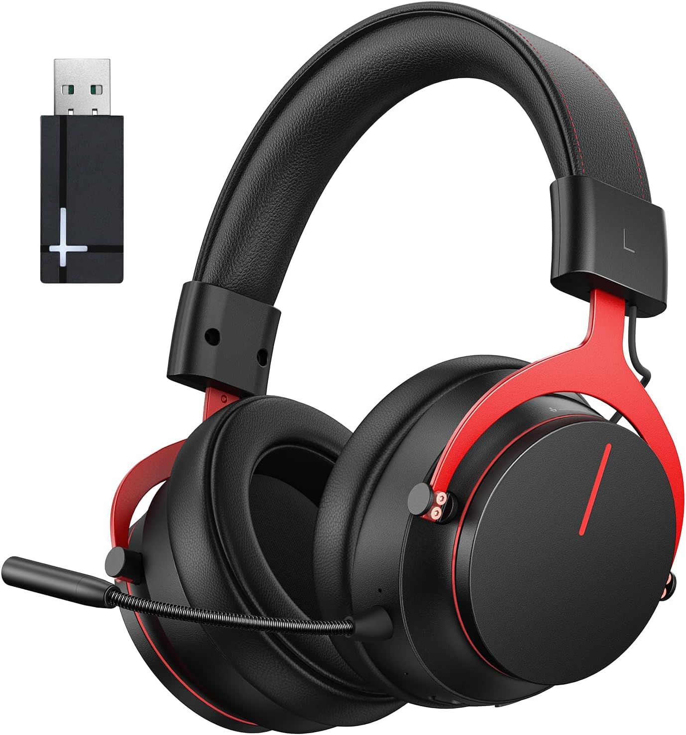 Inwa Wireless Gaming Headset mit Game/Chat Balance Mixer, Niedriger Latenz 5,8 GHz Technologie, 7.1 Surround Sound, Protein Soft-Ohrmuscheln, Abnehmbares Mikrofon, Kompatibel mit PS5, PS4, PC, Switch