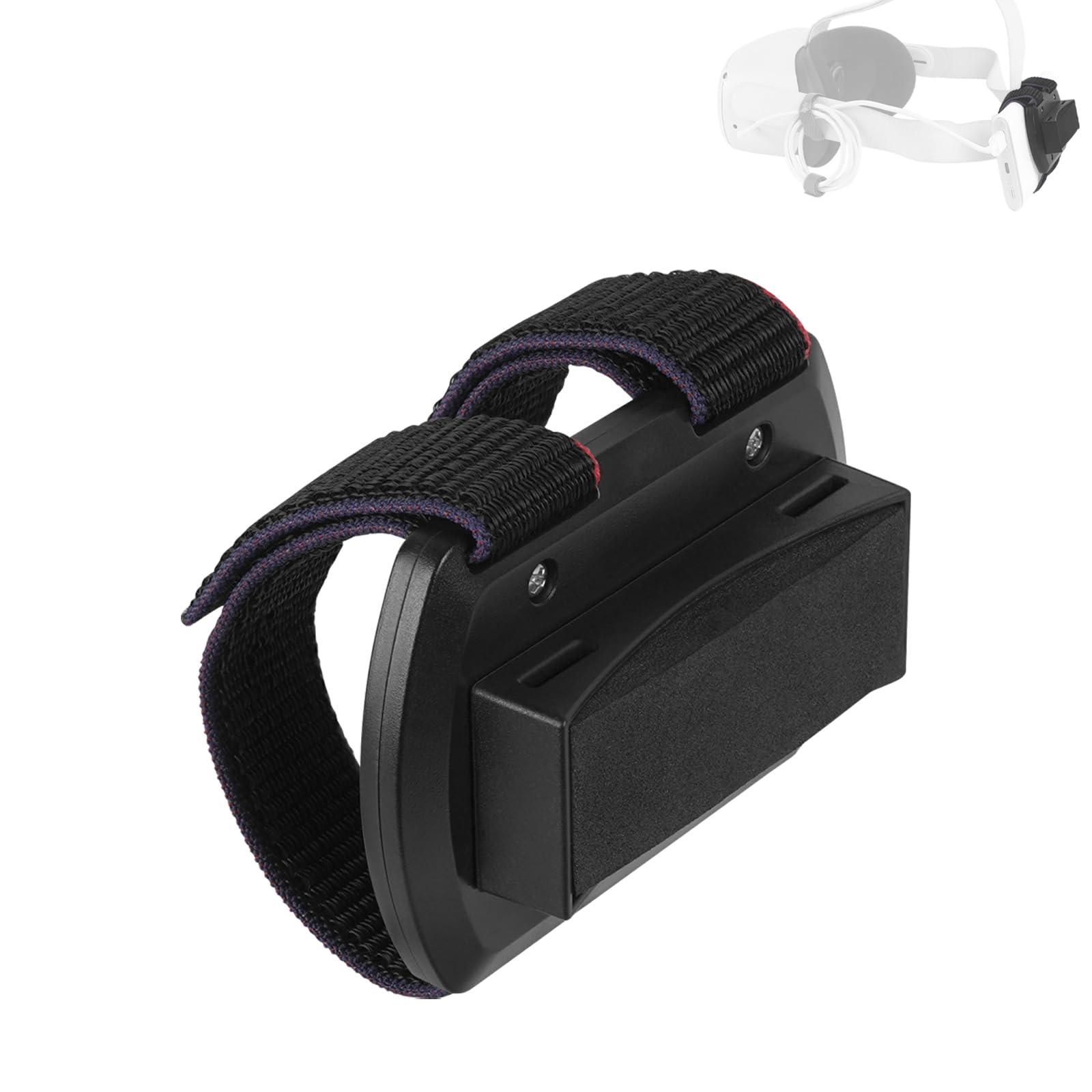 Geekria VR-Batteriegurt, kompatibel mit Meta Quest 3 2 Elite-Gurt, HTC Vive Deluxe Audio-Gurt, VR-Headset-Power-Ladebank-Befestigungsgurthalterung, VR-Ladegerät-Halterung, Gaming-Zubehör