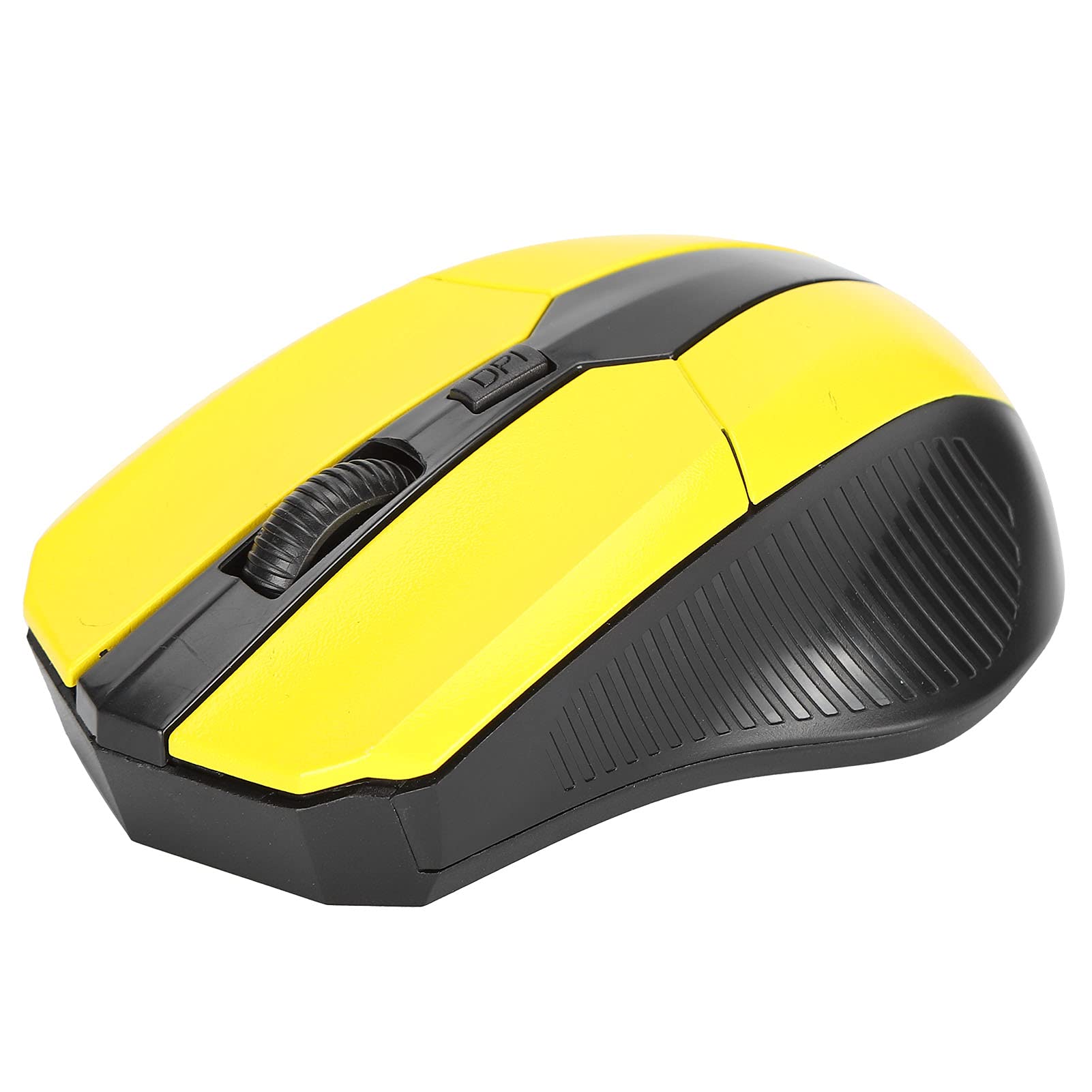 2.4G Optische Funkmaus, Modisches Aussehen Ergonomisches Spezielles Design Maus Computerzubehör Geeignet für Notebook Tablet PC (Gelb)