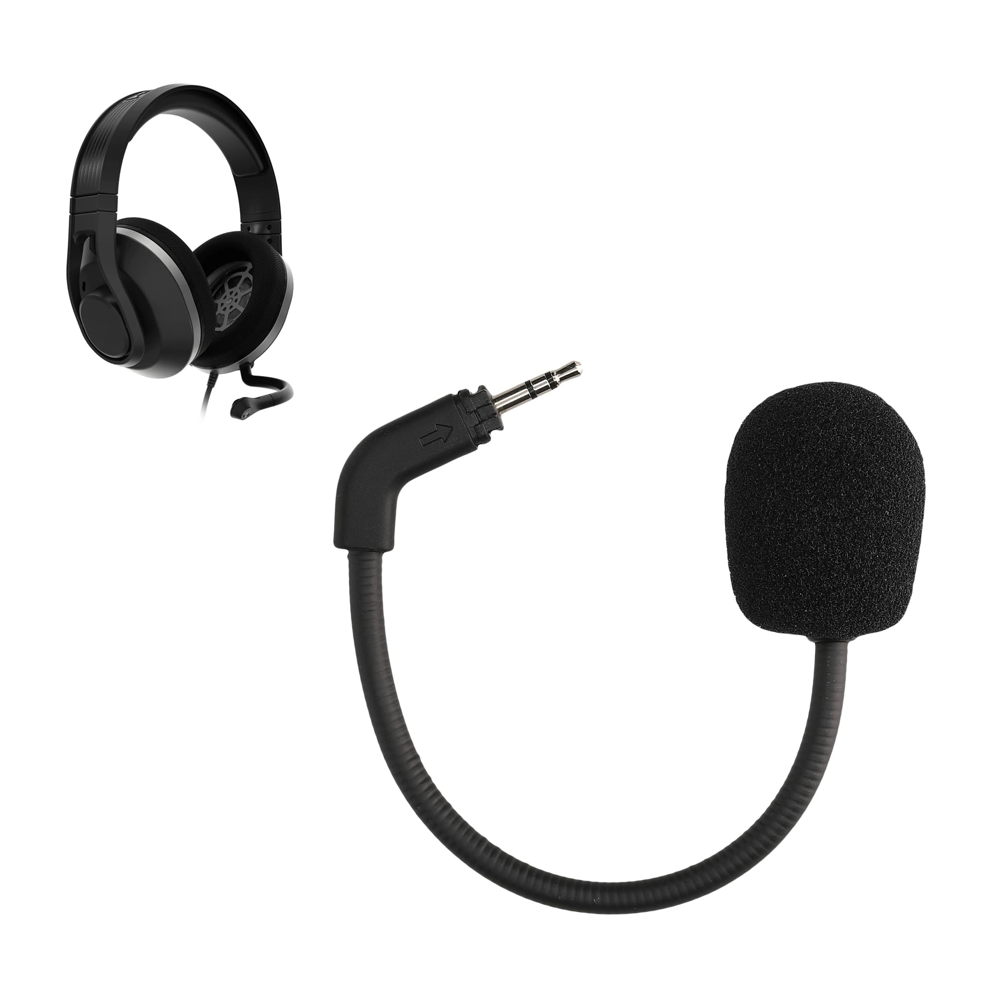 kwmobile Ersatz Kopfhörer Mikrofon kompatibel mit TurtleBeach Recon 500 Headset - Gaming Headphones Mikrofon mit 3,5 mm Klinkenstecker - Schwarz