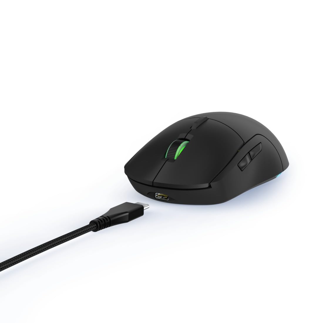 uRage Gaming-Maus mit Kabel „Reaper 250“ (Rainbow LED, ultra leicht, Rechtshänder, 6 programmierbare Tasten, 6.200 dpi, optischer Sensor, Software, abnehmbares Kabel) schwarz