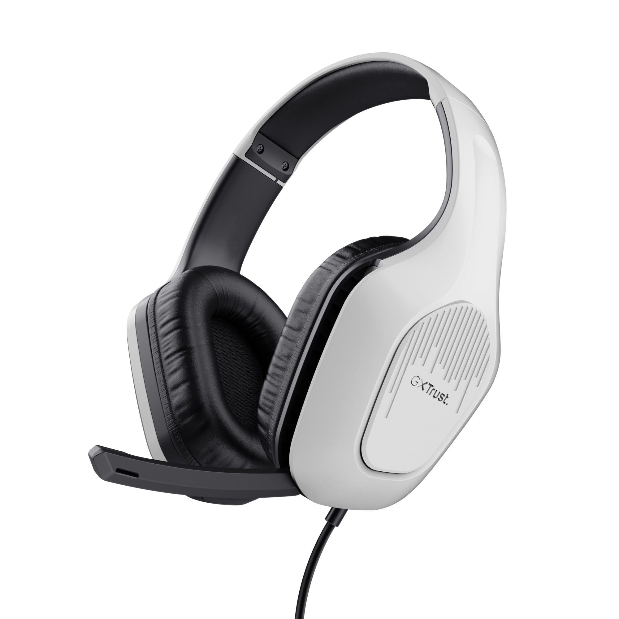 Trust Gaming GXT 415PS Zirox Leichtes Gaming Headset für PlayStation 5 mit 50-mm-Treiber, 1,2 m Kabel, 3,5-mm-Audioanschluss, Hochklappbares Mikrofon, Over-Ear PS5 Kopfhörer mit Kabel - Weiß