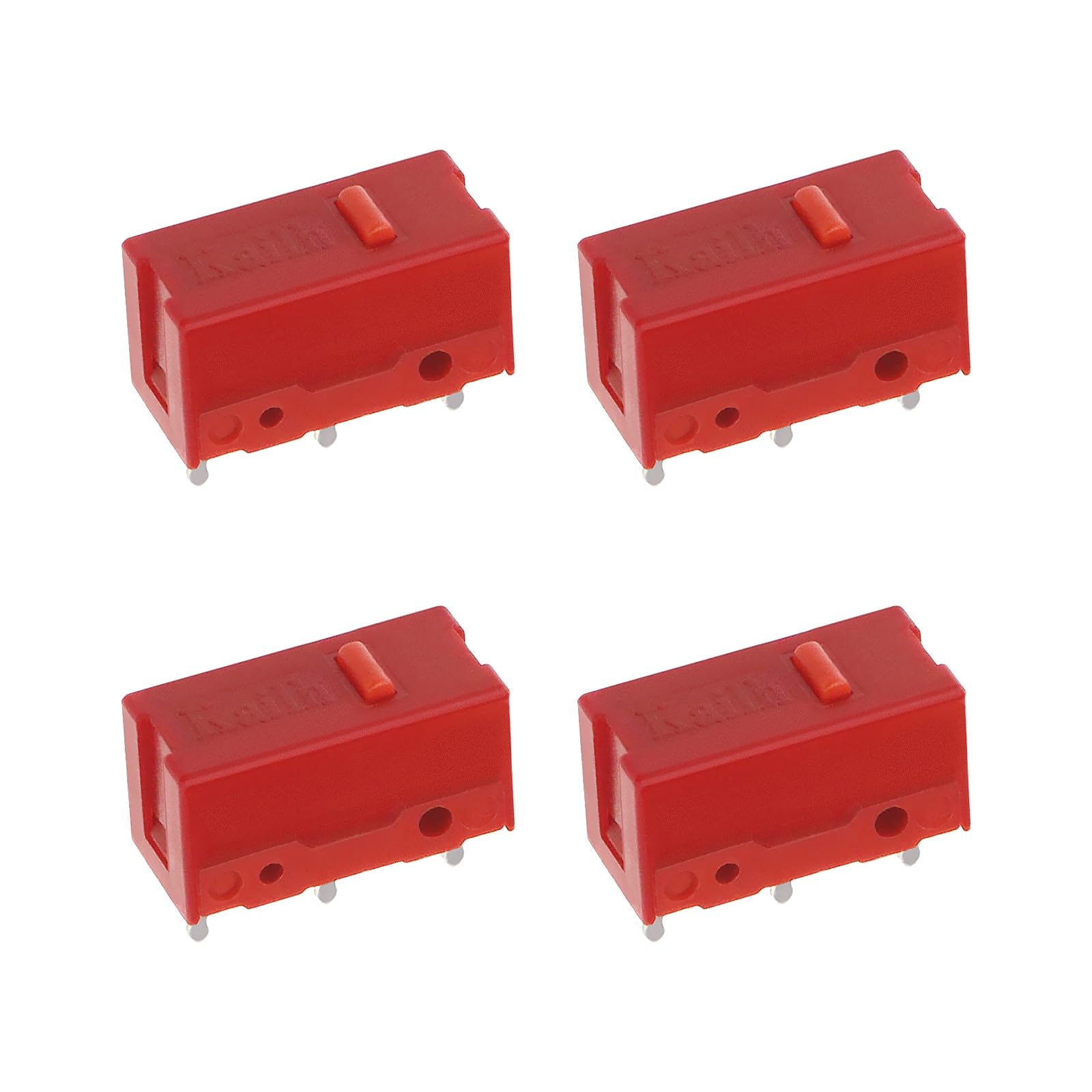 4 Stück GM4.0 Mausschalter 60 Millionen Mal GM 4.0 Gaming Maus Mikroschalter Computerzubehör 12,8x5,8x6,5 Mm 25 Gf Min. Rot