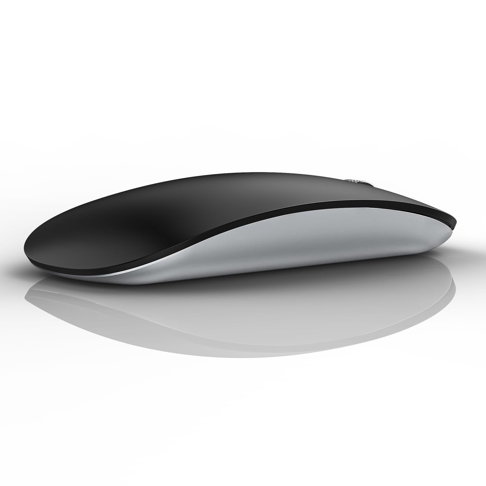 Uiosmuph Bluetooth Maus, Kabellose Maus mit USB-Nano-Empfänger, Tri-Mode (Dual Bluetooth 5.1 + 2.4GHz) Leise Funkmaus Wiederaufladbare für Laptop, PC, iPad, Mac schwarz