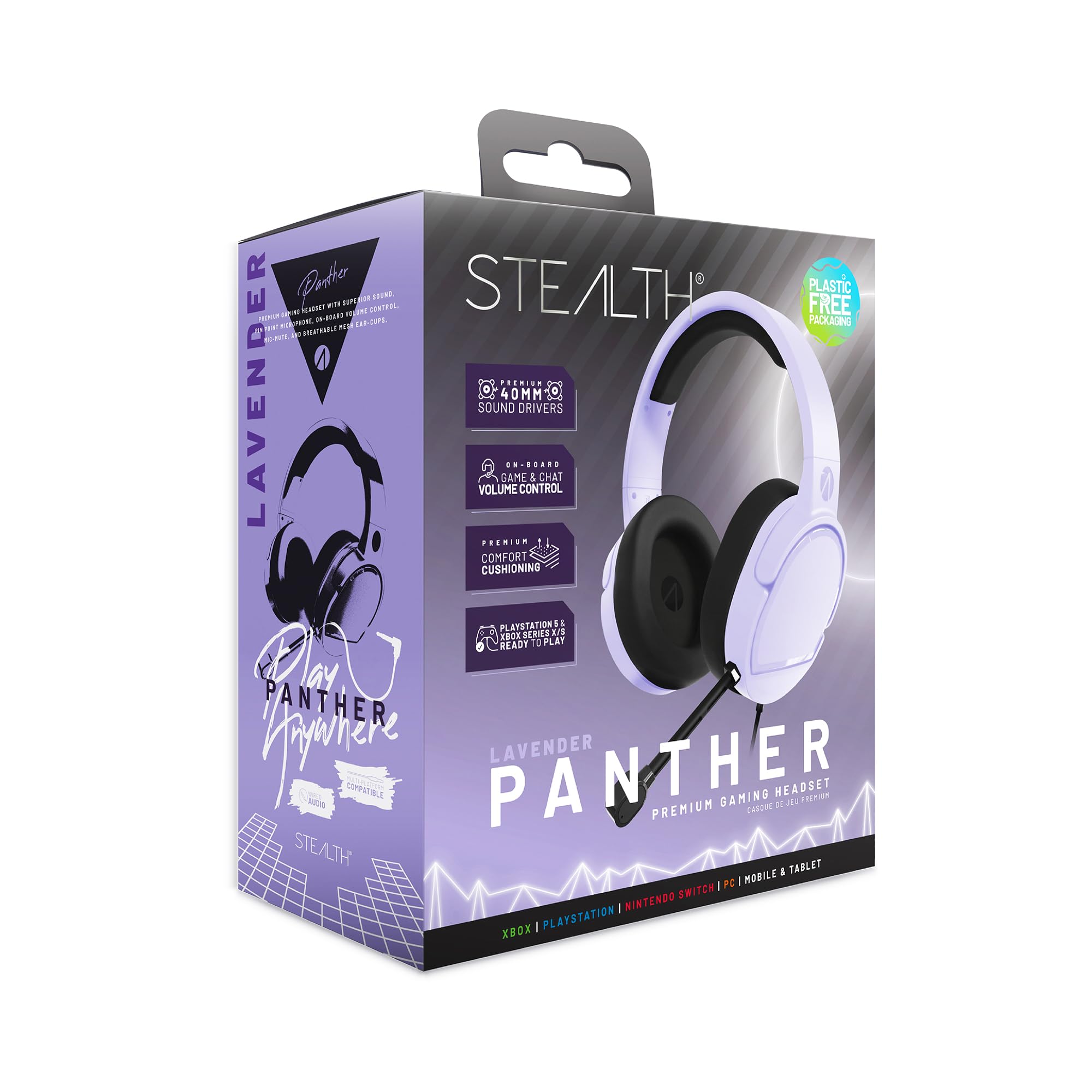 Panther Gaming Headset Lavender (PS4/PS5/XBOX/NSW)