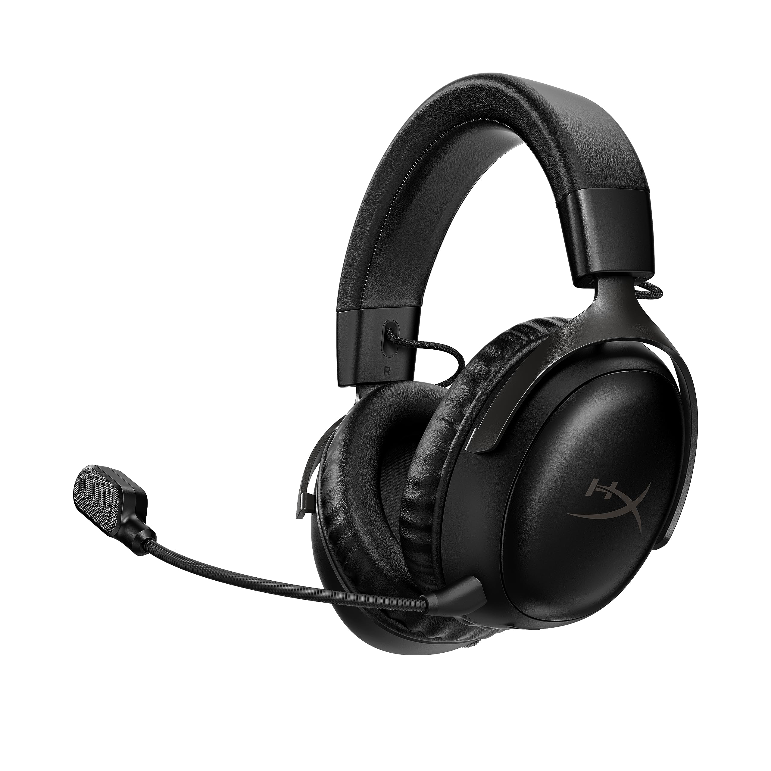 HyperX Cloud III Wireless Gaming-Headset – Over-Ear Headset mit Mikrofon, 120h Akku, 2.4GHz Wireless, DTS Headphone:X, 53mm Treiber, PC, PS5, PS4, Nintendo Switch, Schwarz
