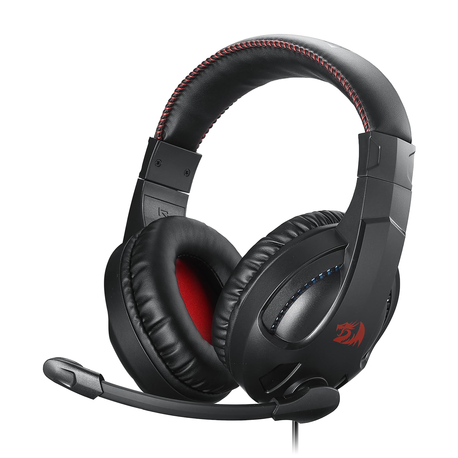 Redragon H211 Cronus Black Kabelgebundenes Gaming-Headset, Stereo-Surround-Sound, Mikrofon mit Geräuschunterdrückung, 40-mm-Treiber, Over-Ear-Kopfhörer, funktioniert für PC/PS/Xbox/NS