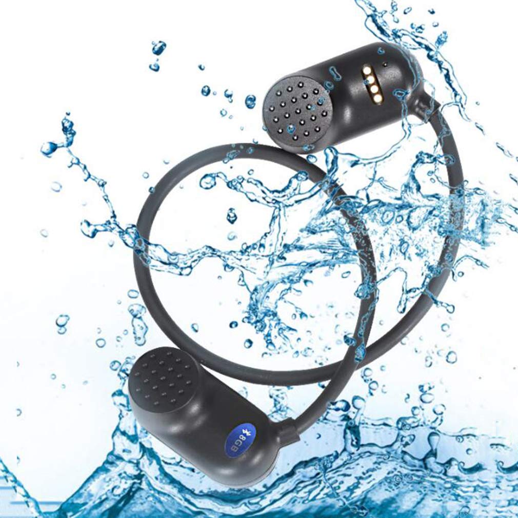 Bone Conduction Kabellos Kopfhörer Bluetooth 5.0, IPX8 Wasserdicht 8GB Schwimm MP3-Player, Drahtlose Sport Kopfhörer mit offenem Ohr, Schweißfestes Wireless Headset für Workout Laufen Fitnesss