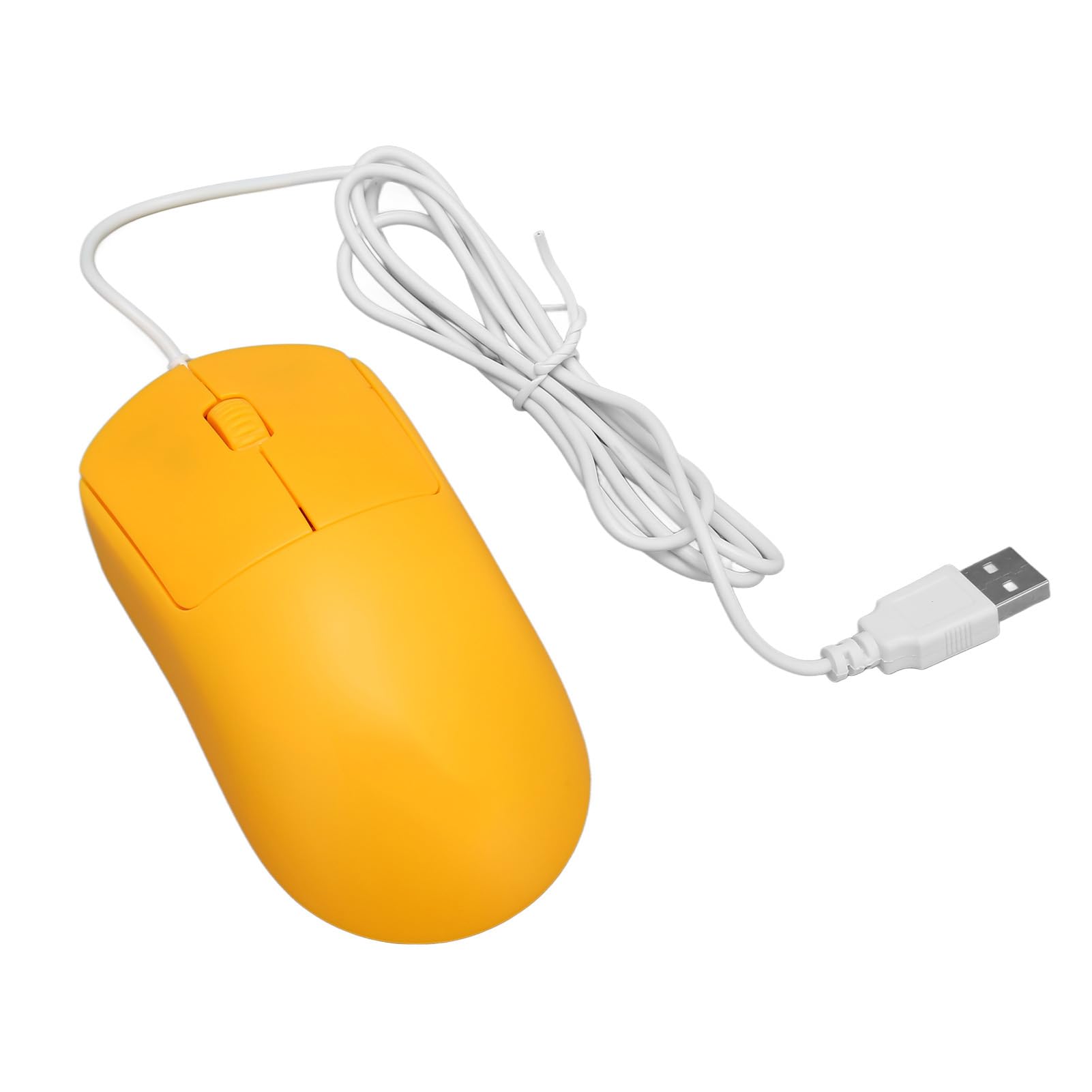 ciciglow Kabelgebundene Gaming-Maus, 1200 DPI, Kabelgebundene USB-Maus, Ergonomische Optische Computermaus für Computer, Notebook, Laptop, Büro, PC, Zuhause, Plug-and-Play (Yellow)