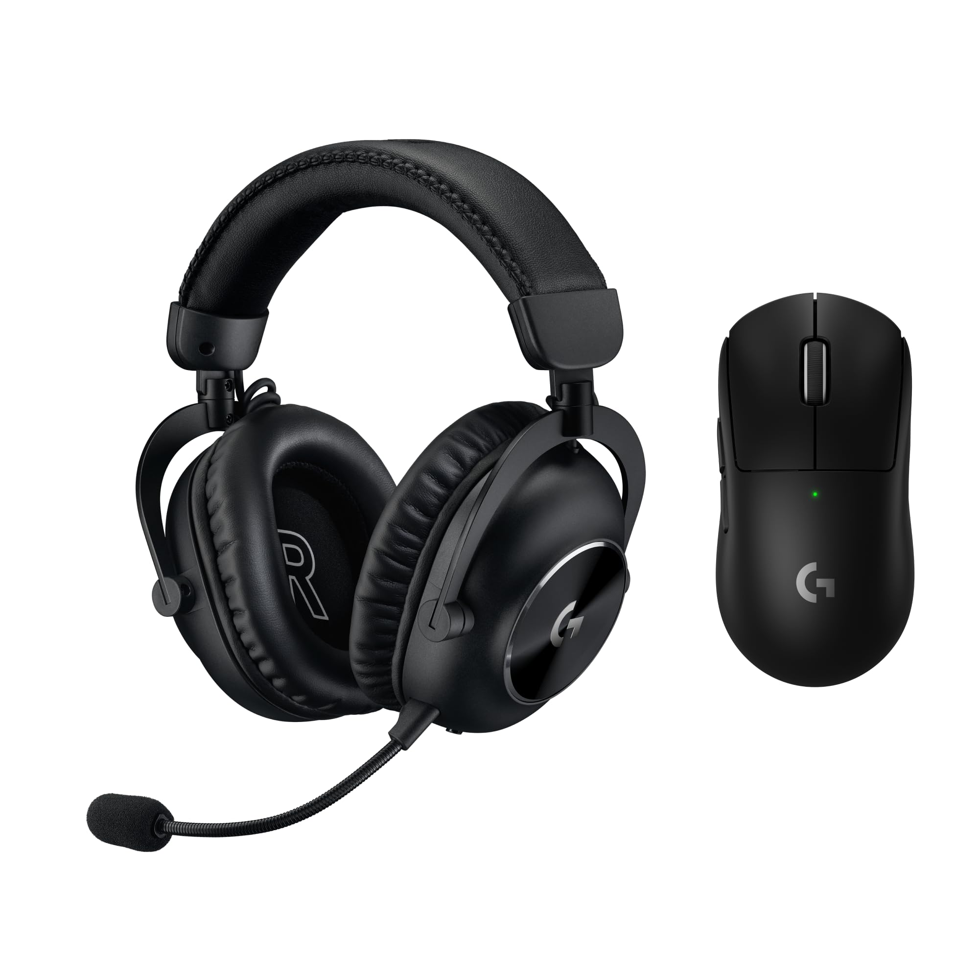 Logitech G PRO X SUPERLIGHT 2 LIGHTSPEED kabellose Gaming-Maus, USB-C-Aufladen, PC & Mac + PRO X 2 LIGHTSPEED kabelloses Gaming-Headset, Graphen-Lautsprecher 50 mm, für PC, PS5 - Schwarz