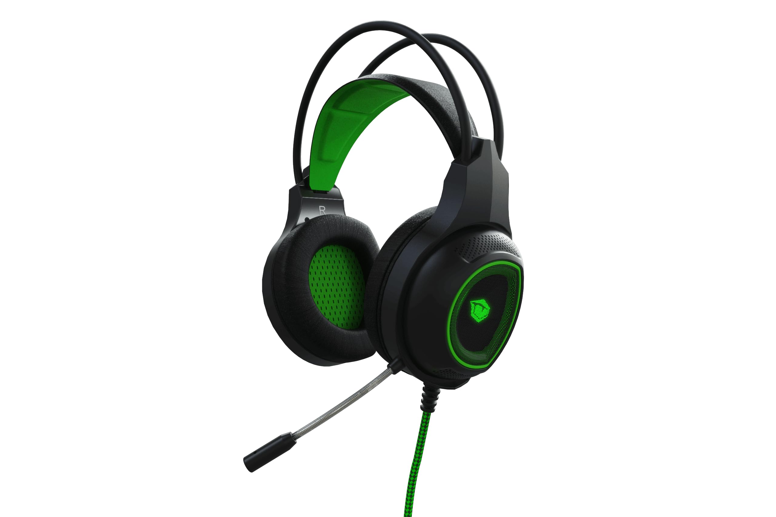 PUSAT Gaming Headset Lite, USB, 40 mm Treiber, Stereo Sound, Leicht, Control Pod – Schwarz