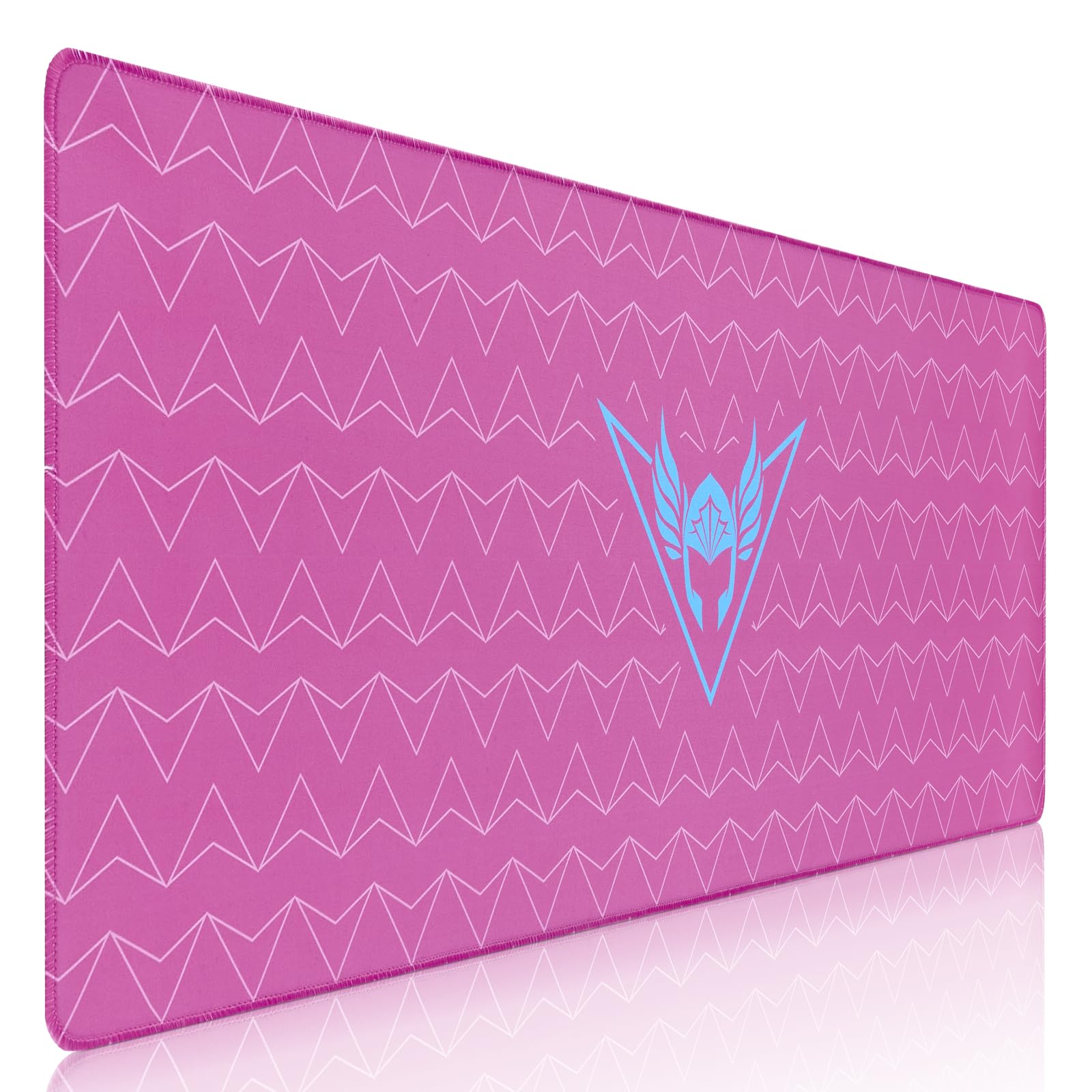 VALK Gaming-Pad, 800 x 300 x 3 mm, weiches HD-Gewebe, Präzision und Geschwindigkeit, Mauspad Gamer, rutschfeste Unterseite, genähte Kanten, kompatibel mit Laser- und optischen Mäusen (Rosa Topas)