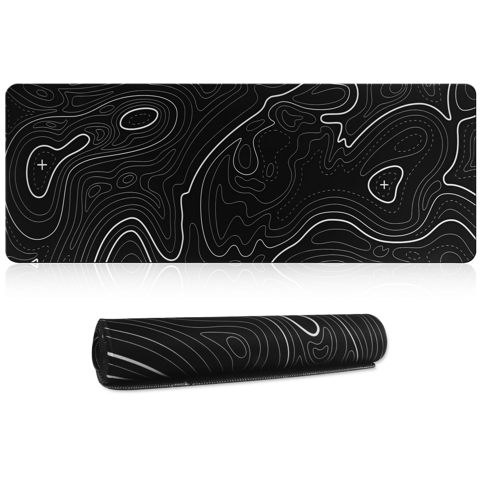 HoYiXi Mauspad XXL 600 x 300 x 3 mm Gaming Mausmatte, mit Anti Rutsch Gummiboden Mousepad,für Heimbüroarbeit Maus Mat 600 x 300 x 3 mm,Schwarz