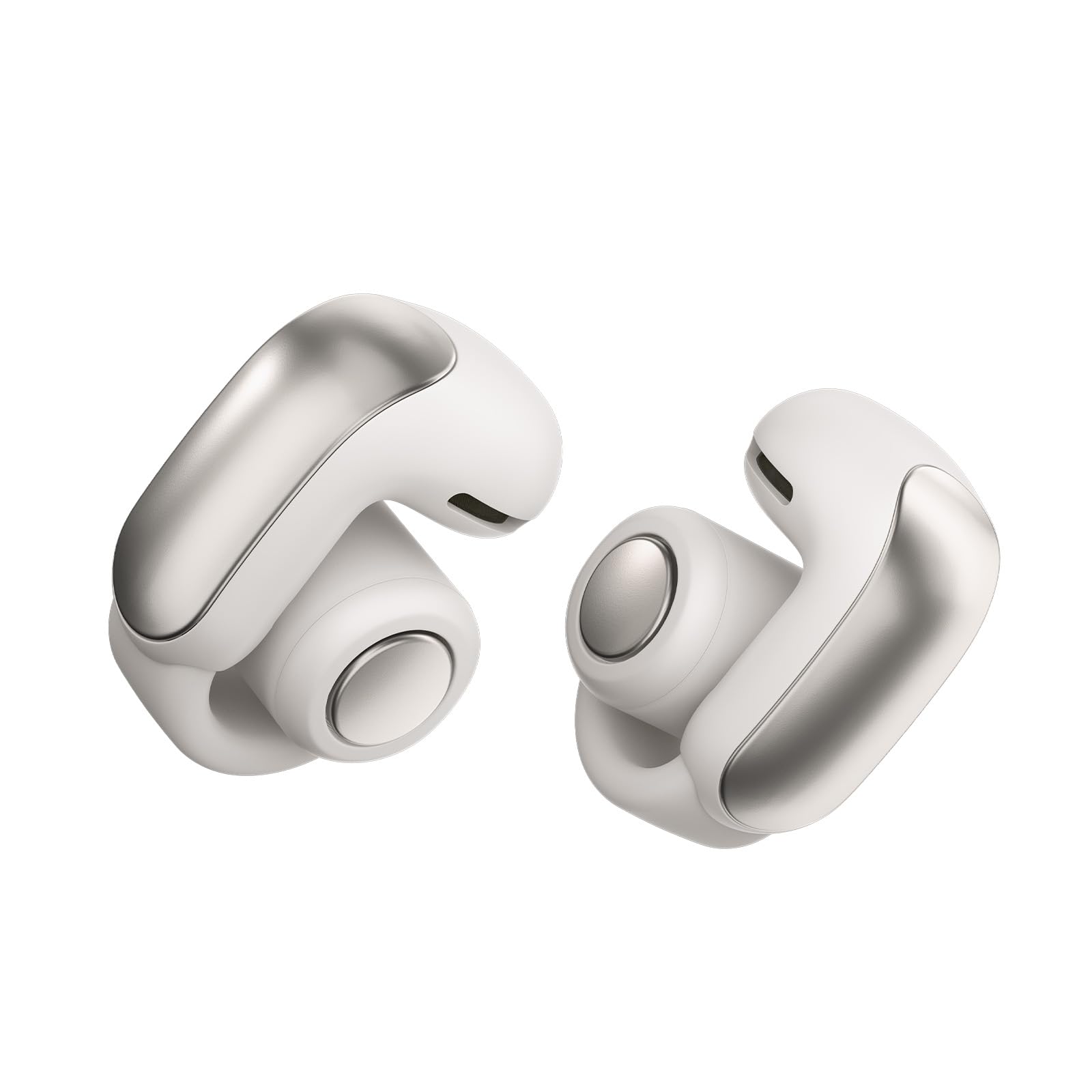 Bose Ultra Open Earbuds mit Bluetooth und OpenAudio Technologie, Clip On Kopfhörer, kabellose Open Ear Earbuds, immersive Audio, bis zu 48 Stunden Akkulaufzeit, Rauchweiß