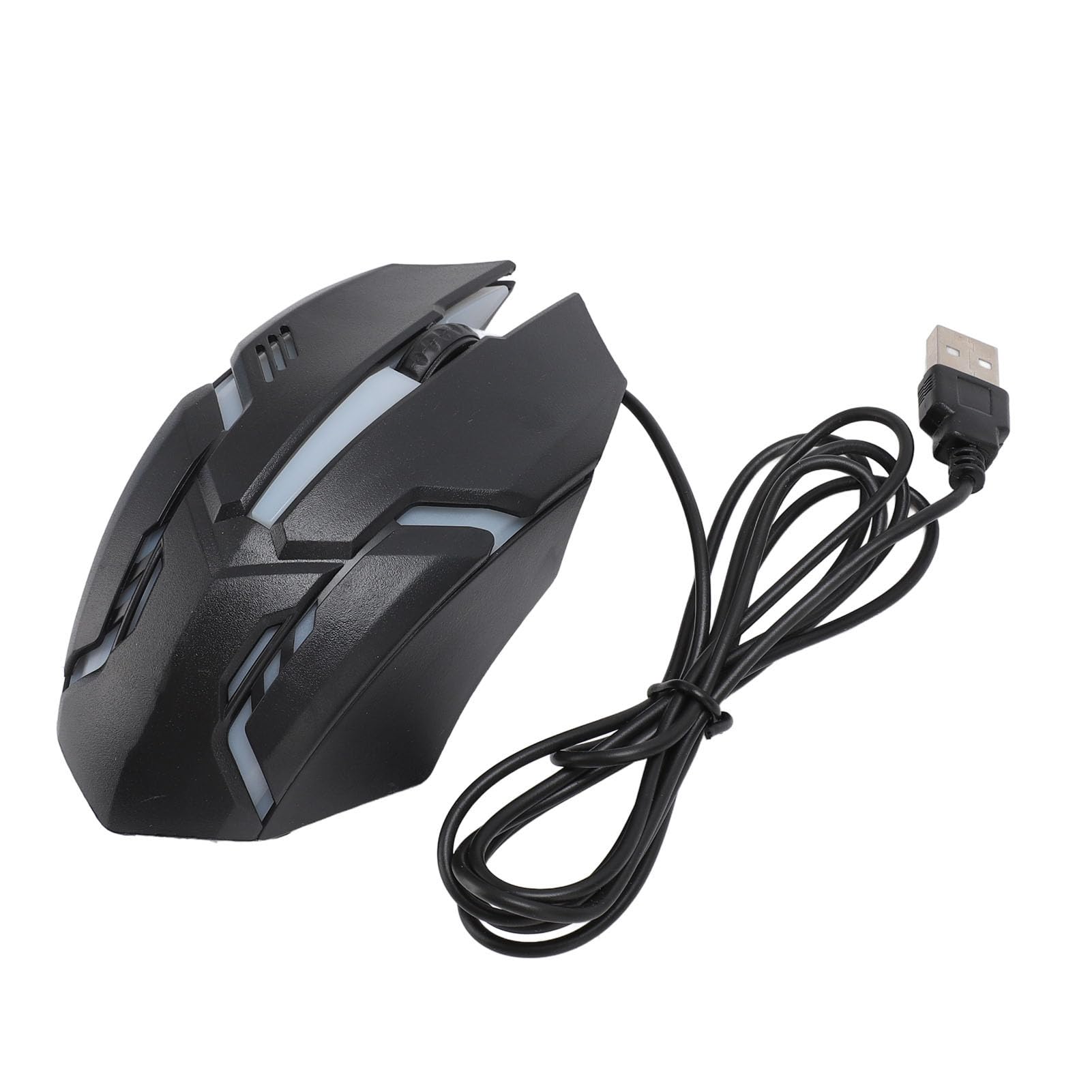 Vikye USB-Gaming-Maus, Kabelgebunden, 1000 DPI, 3 Tasten, Computermaus, RGB, Ergonomische Maus, 1,2 M Kabel für Büro-PC, Laptop