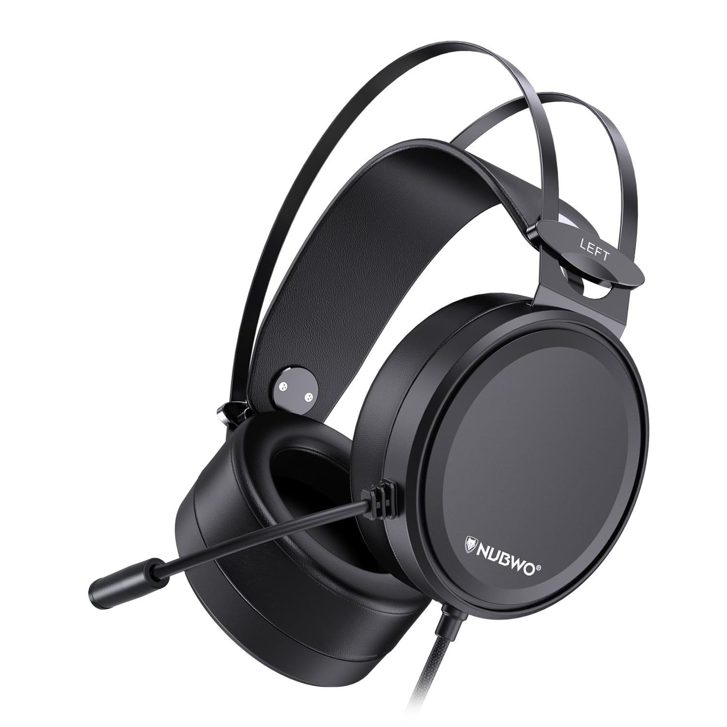 NUBWO N7 Gaming Headset für PS4, PS5, PC, Nintendo Switch, Xbox, Headset mit Mikrofon, Gaming Kopfhörer mit Mikrofon, Noise Cancelling Kopfhörer mit 3.5mm Klinke Schwarz