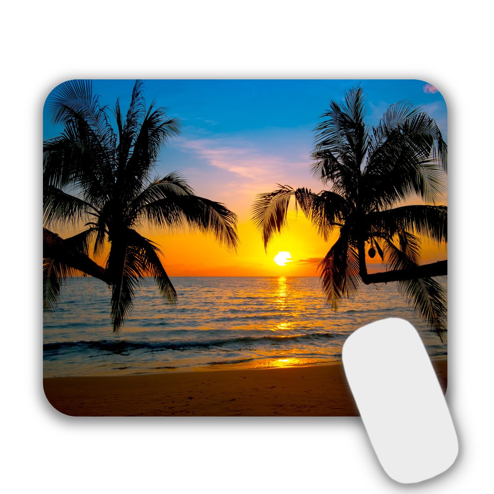 AOKSUNOVA Mauspad Klein mit Motiv 24 x 20cm Meer Mauspad mit Design Kleines Mousepad