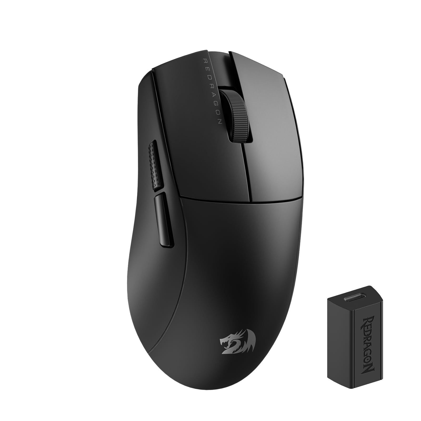 Redragon M916 PRO 3-Modus Wireless Gaming Maus, Hyperschnelle 4K Polling Rate, 49G Ultra-Leicht 26K DPI Maus mit Ergonomischem Natürlichem Griff, Neudefinierbare Makrotasten, Softwareunterstützt