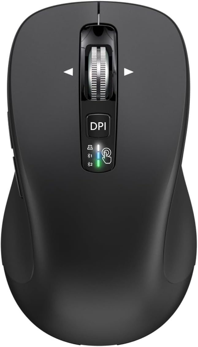 CITLLA Kabellose Maus für Laptop, Multi-Device Bluetooth Maus, 4 DPI Silent Mouse, 4-Wege Scrolling Ergonomisch Mice für Windows, Volle Größe Mäuse für Laptop PC Computer Tabletten
