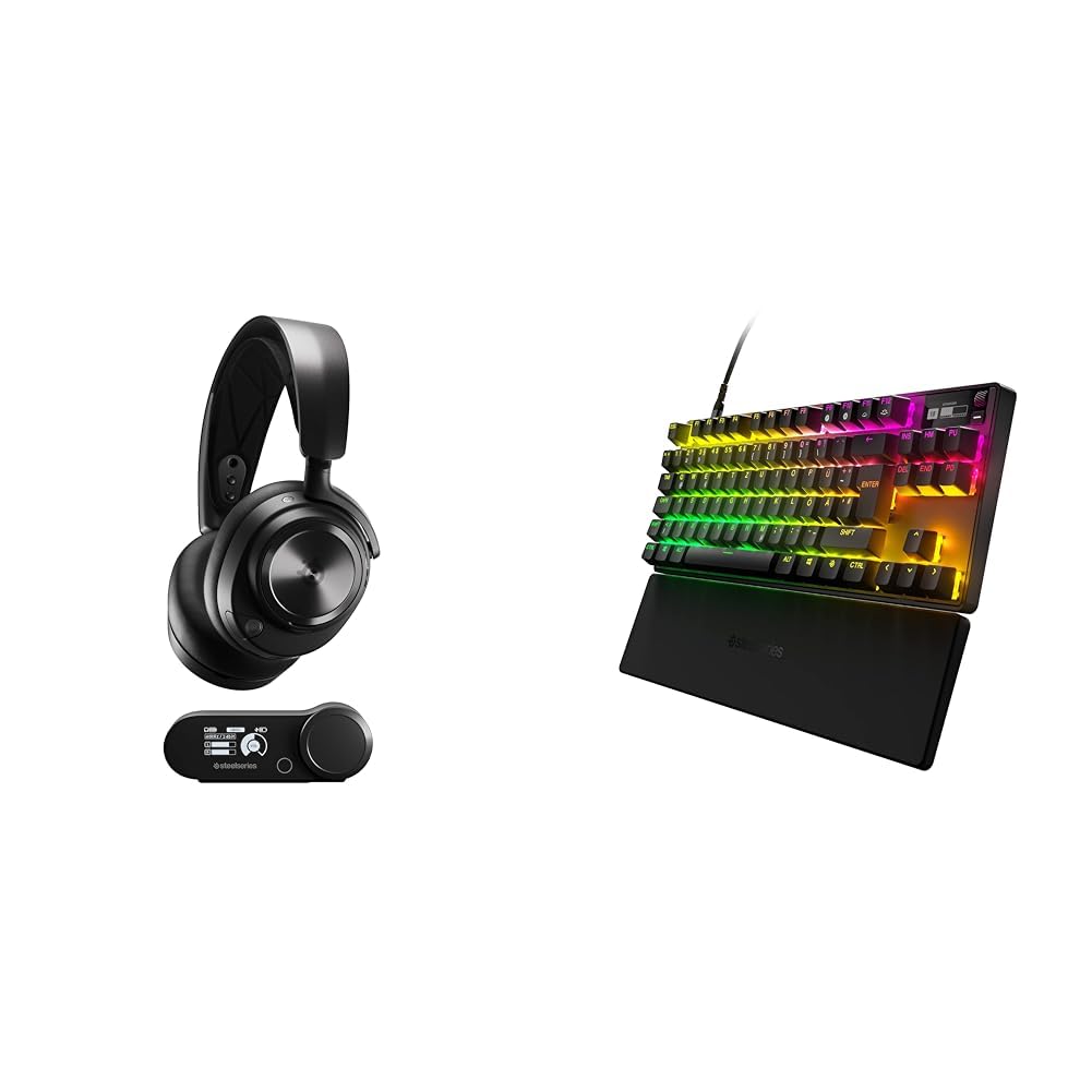 SteelSeries Arctis Nova Pro Wireless Xbox - Multi-System Gaming-Headset – Hi-Fi-Treiber – Xbox & Apex Pro TKL HyperMagnetic Gaming-Tastatur – 2023 Edition – Deutsches Tastatur QWERTZ