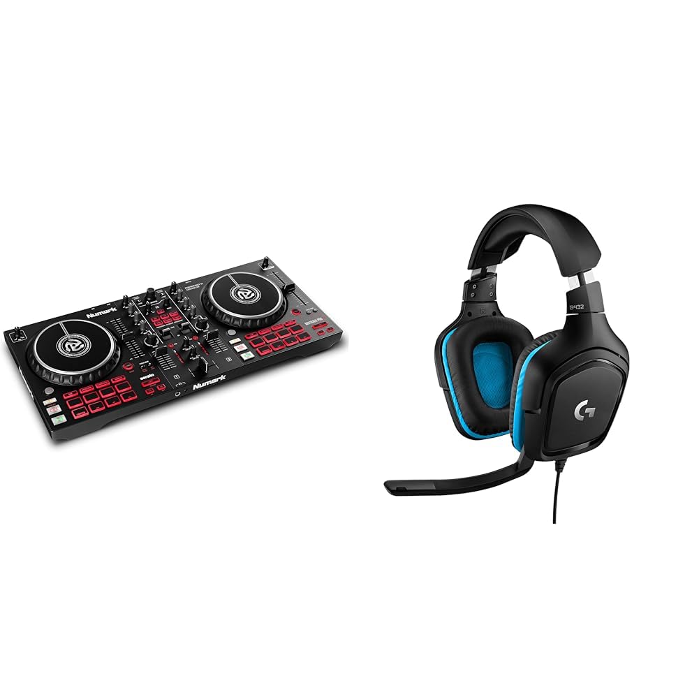 Numark Mixtrack Pro FX - DJ Controller Pult mit 2-Deck Kontrolle & Logitech G432 kabelgebundenes Gaming-Headset