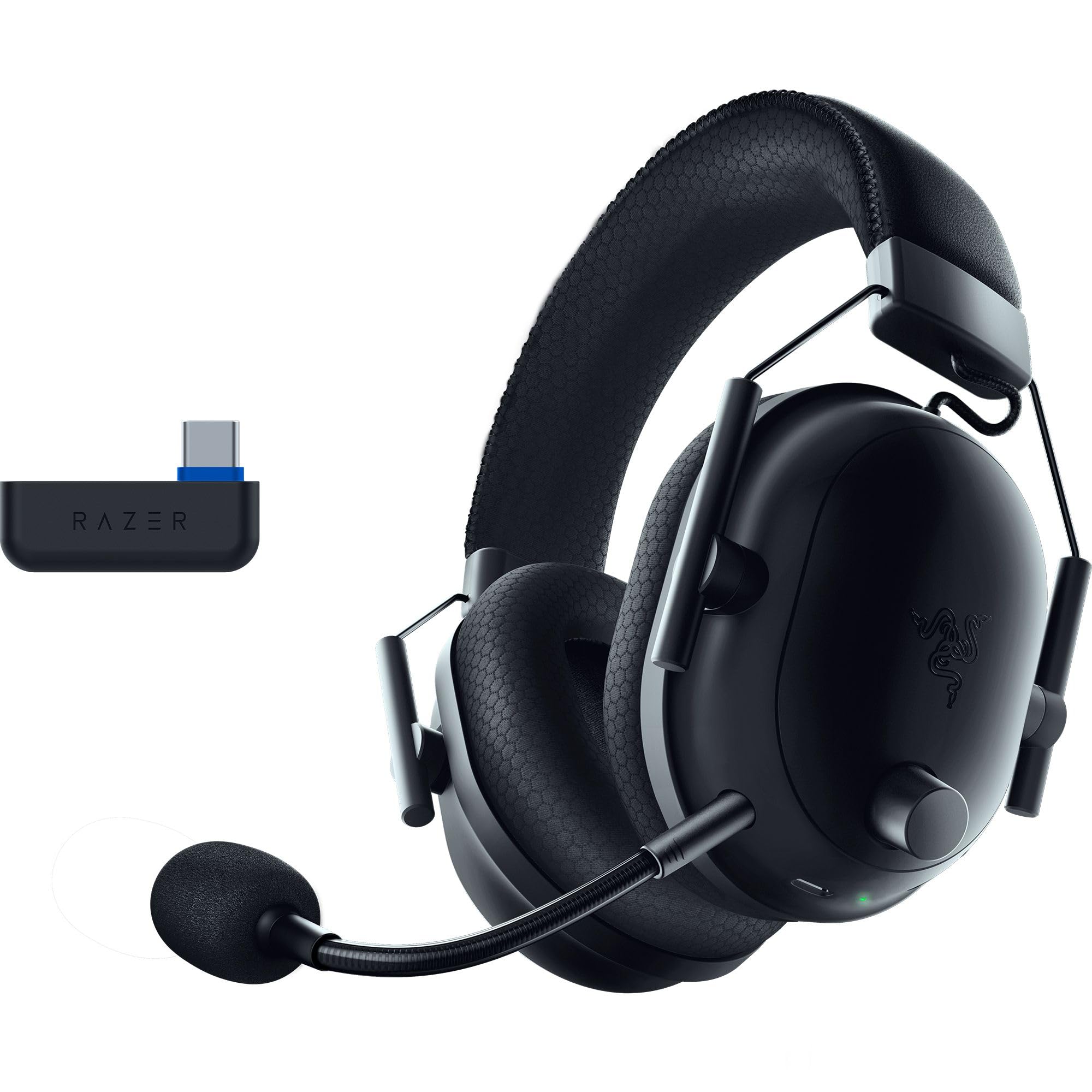 Razer BlackShark V2 Pro (Playstation) - Kabelloses Konsolen E-Sport Headset für PS5 (Triforce 50mm Treiber, HyperSpeed Wireless, FPS-Audioprofile, abnehmbares HyperClear Mikrofon) Schwarz