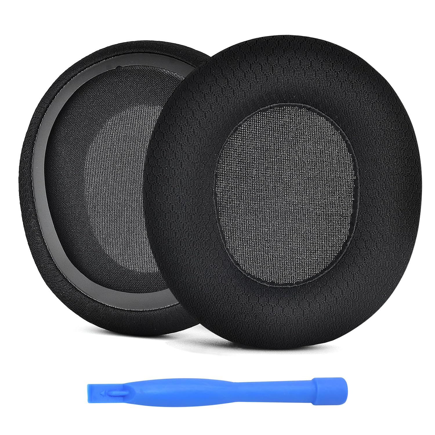 Ersatz Ohrpolster für SteelSeries Arctis 1/3 / 5/7 / 9 / Pro & Prime Wireless Gaming Kopfhörer usw. von MMOBIEL - Mesh Gewebe Kopfhörer Ohrpolster – Schwarz