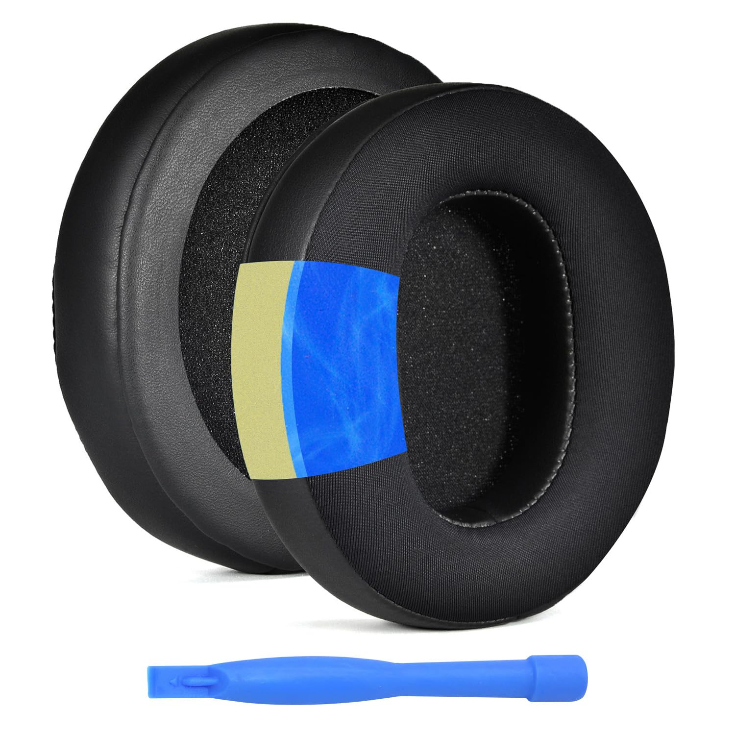 Ersatz Ohrpolster für Razer Kraken V3 / Razer Kraken V3 Pro Gaming Kopfhörer von MMOBIEL - Ice Silk Cooling Ersatzohrkissen - Ohrpolster - Schwarz