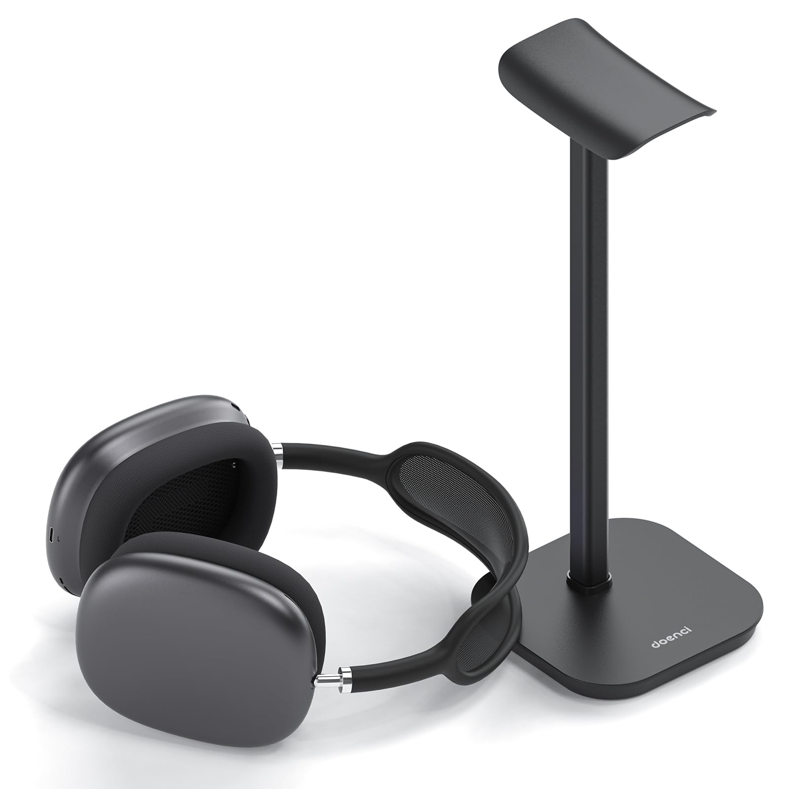 Headset Halterung, Kopfhörer Ständer für Alle Over Ear Bluetooth Kopfhörer, Universal Kopfhörer Halter mit Gewichtete Basis + Aluminiumrohr, Gaming Headset Ständer Halter Schreibtisch Zubehör