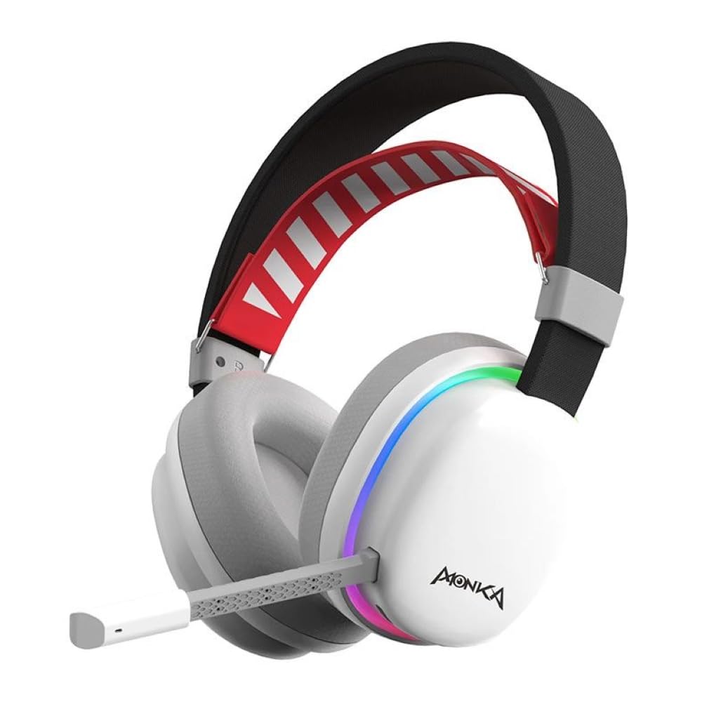 MARVO Gaming Headset | Monka HG9069W | TRI-MODE RGB, 50-mm-Treiber, Bluetooth 5.2, USB/3,5 mm, weiß, HG9069W