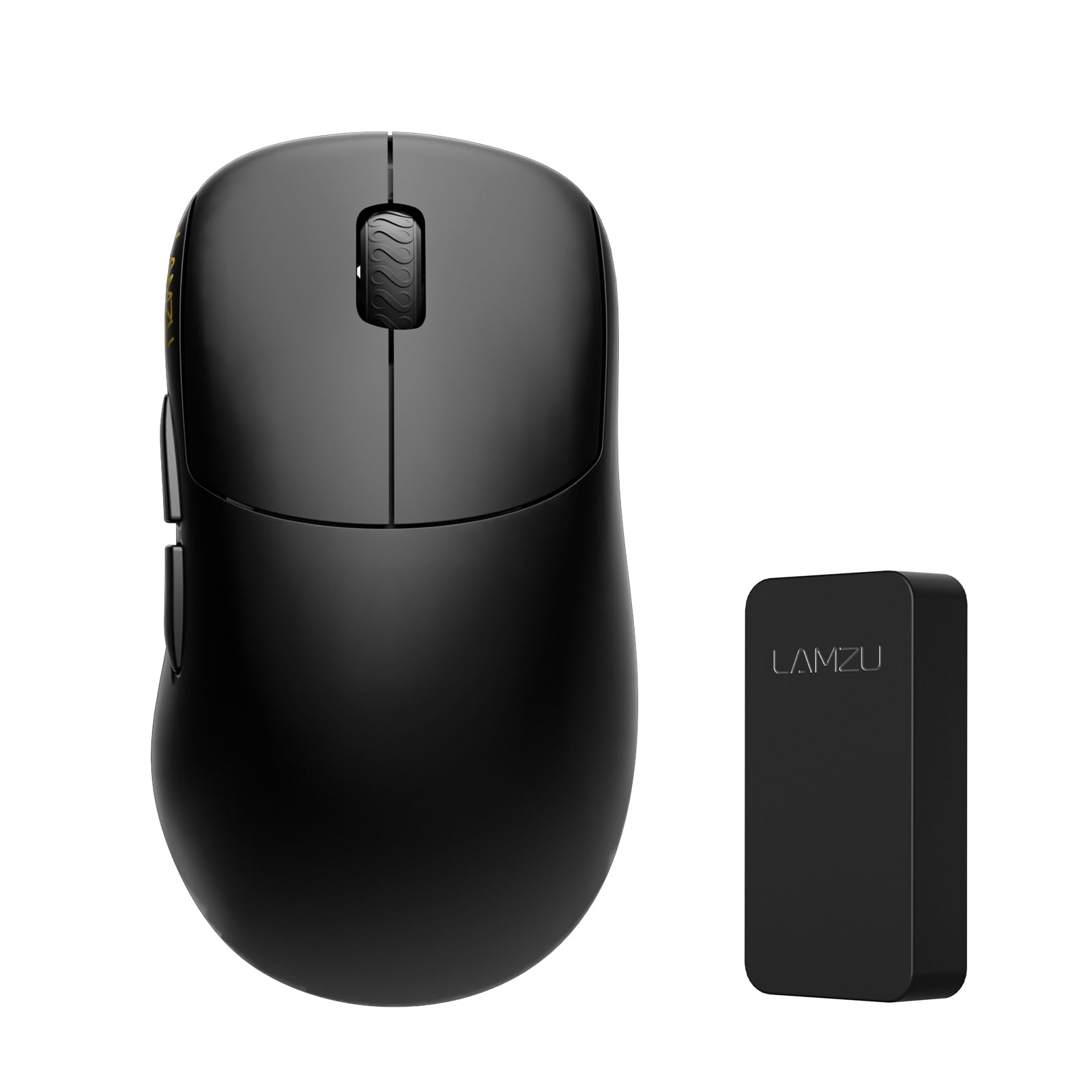 Lamzu Kabellose Gaming-Maus 4K 52g 26000 DPI, ergonomisch, optischer Schalter, TTC-Encoder Silber, PAW3395 Sensor, MCU Nordic, inklusive 4K Dongle