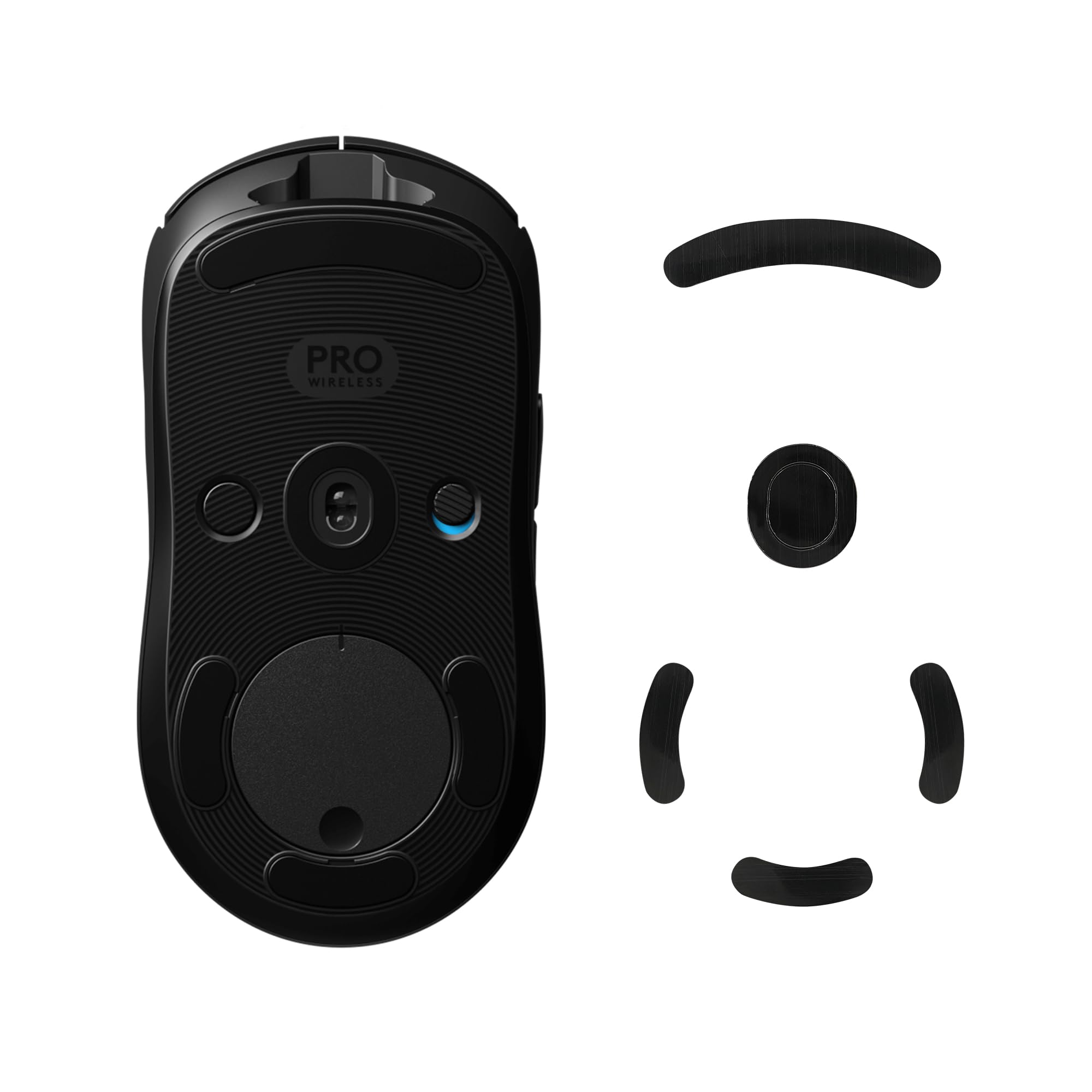 kwmobile Mouse Feet Sticker kompatibel mit Logitech G Pro Wireless Gaming Ersatz Glider - Mausfüße passgenau - Maus Glides in Schwarz