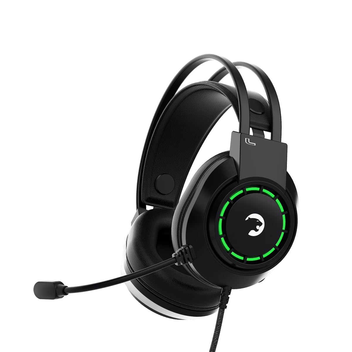GAMEPOWER Voldon X Gaming Headset – 50mm Neodym-Treiber, AI-ENC Mikrofon, 3.5mm Klinke Kopfhörer kompatibel mit PS5, PS4, Xbox Series X/S, PC, Switch - Schwarz