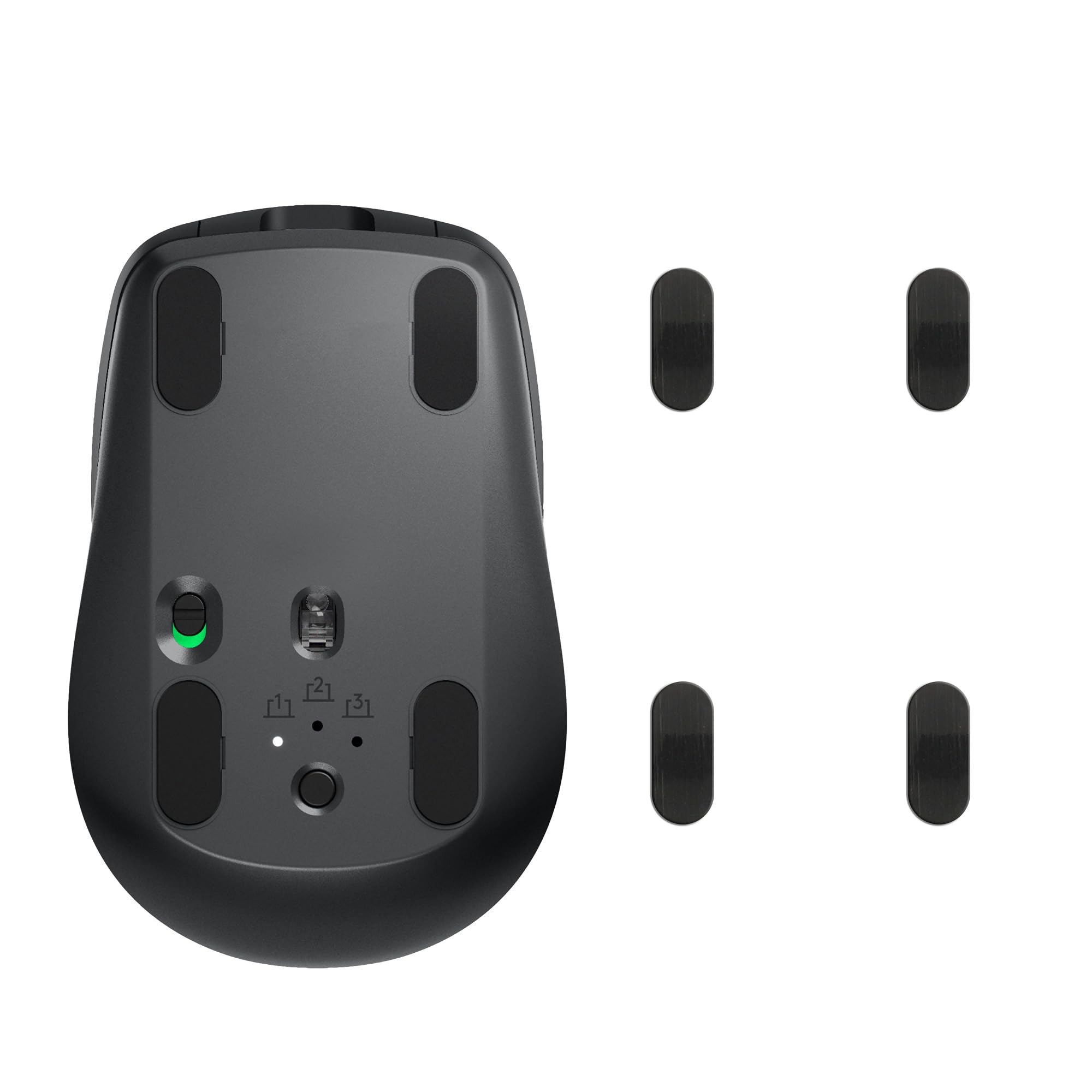 kwmobile Mouse Feet Sticker kompatibel mit Logitech MX Anywhere 3 Ersatz Glider - Mausfüße passgenau - Maus Glides in Schwarz