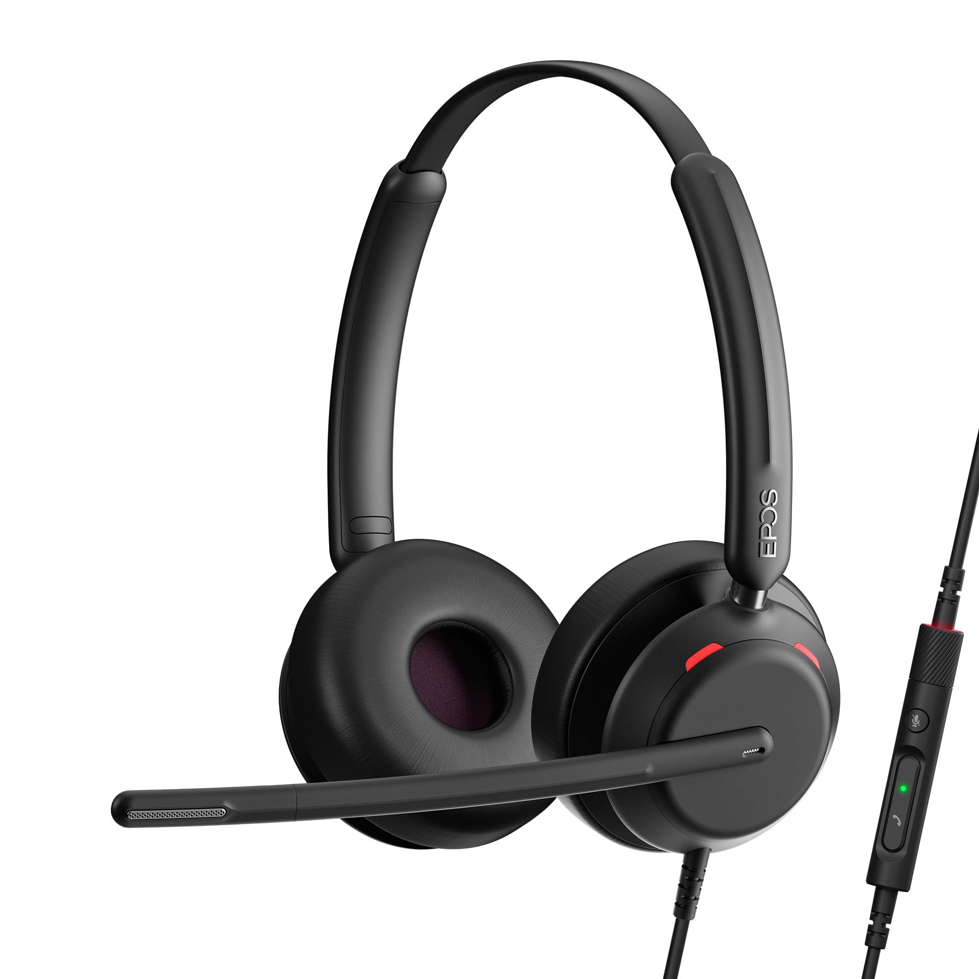 EPOS IMPACT 760 - Doppelseitiges USB C und USB A kabelgebundenes Büro Headset mit Noise Cancelling Mikrofon, In-Line-Steuerung, hochwertiger Klang, bequeme Passform, für Business und Home-Office