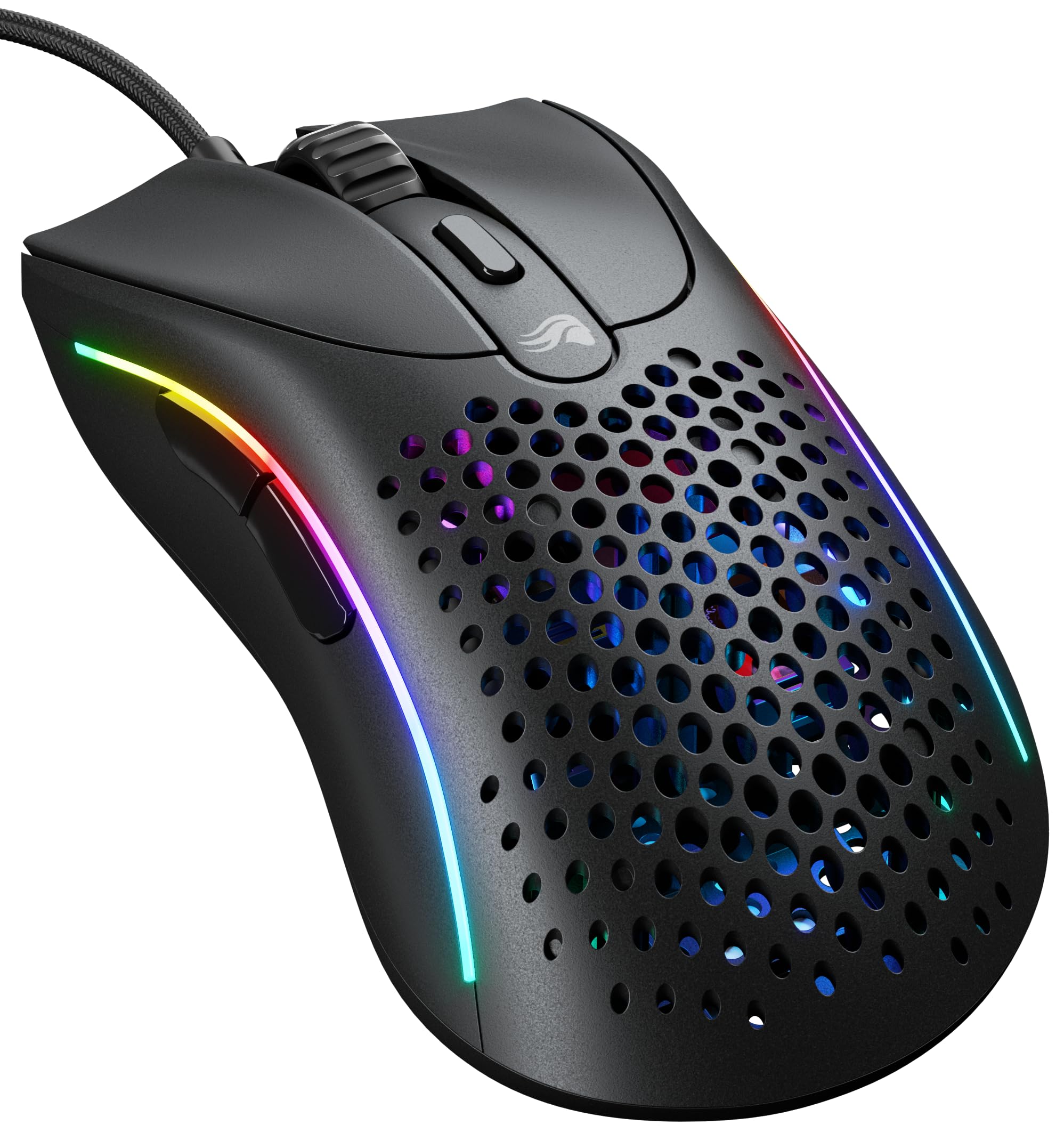 GLORIOUS Gaming Model D 2 Wired Gaming Mouse - ergonomische, superleicht 58g, 26K optischer Sensor, 6 programmierbare Tasten, 80-Millionen-Klicks-Lebensdauer, FPS, MMO, MOBA - Mattschwarz
