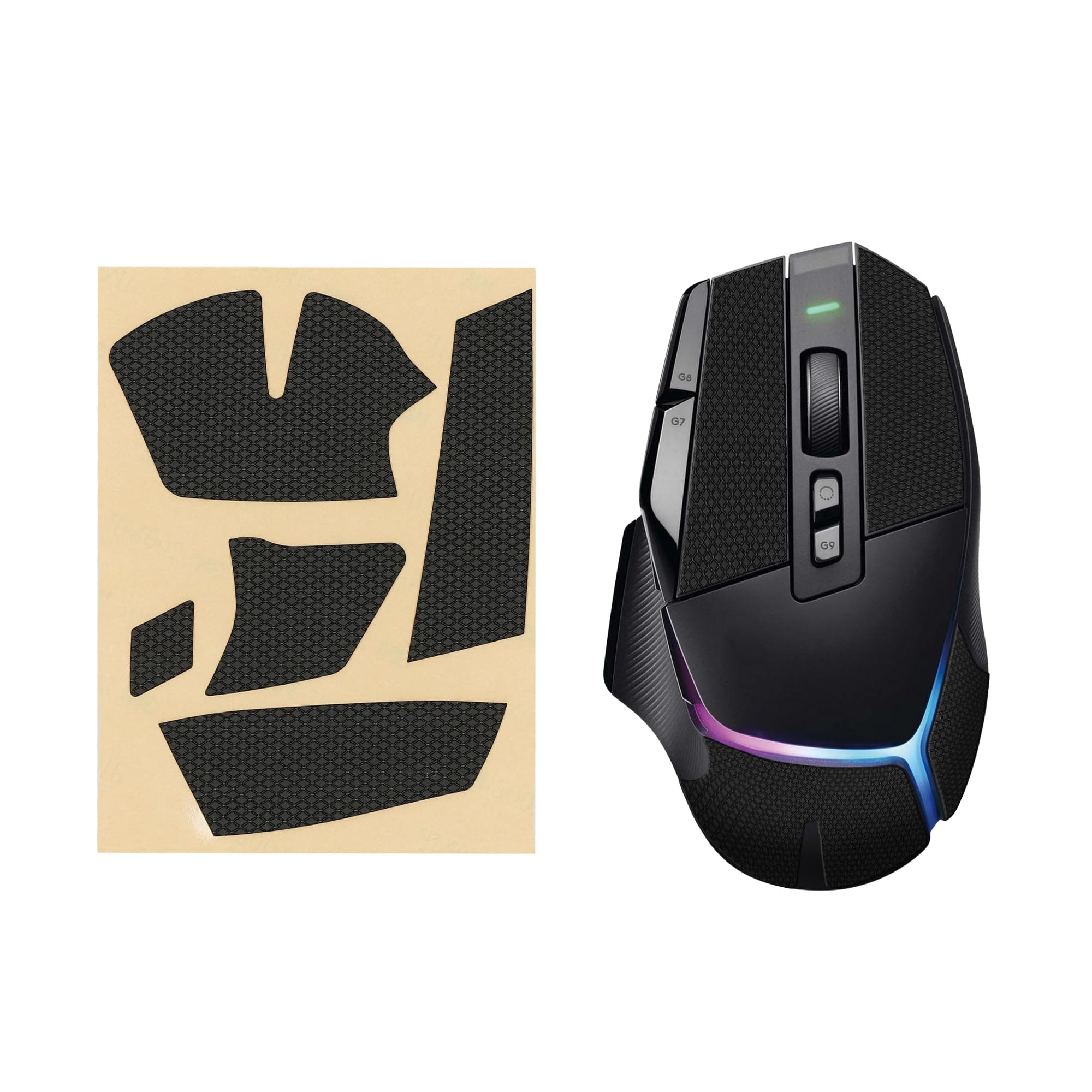 kwmobile Gaming Maus Grip Tape kompatibel mit Logitech G502 X PLUS Maus - Rutschfestes Griffband für PC Maus - Schwarz