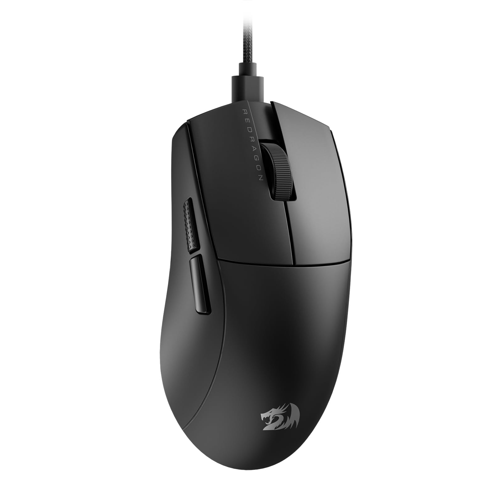 Redragon M724 Kabelgebundene Gaming Maus 42g Ultra-Leicht 12400 Max DPI Gaming Maus mit 5 Programmierbaren Tasten Ergonomischer Natürlicher Griff Software Unterstützt DIY Keybinds & DPI, Schwarz