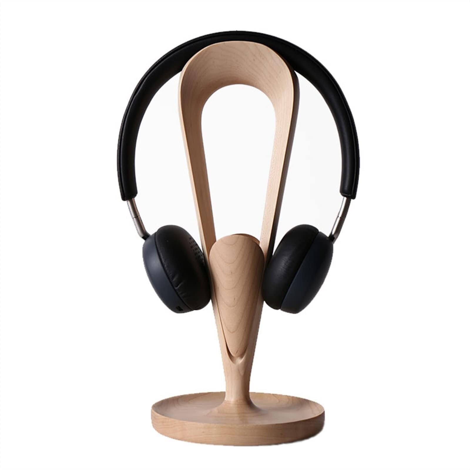 Headset-Ständer, Kopfhörerständer, Walnussholz, Kopfhörerständer, Headset-Halter für Schreibtisch, unterstützt Dual-Headsets Aufhängung für PC-Gaming