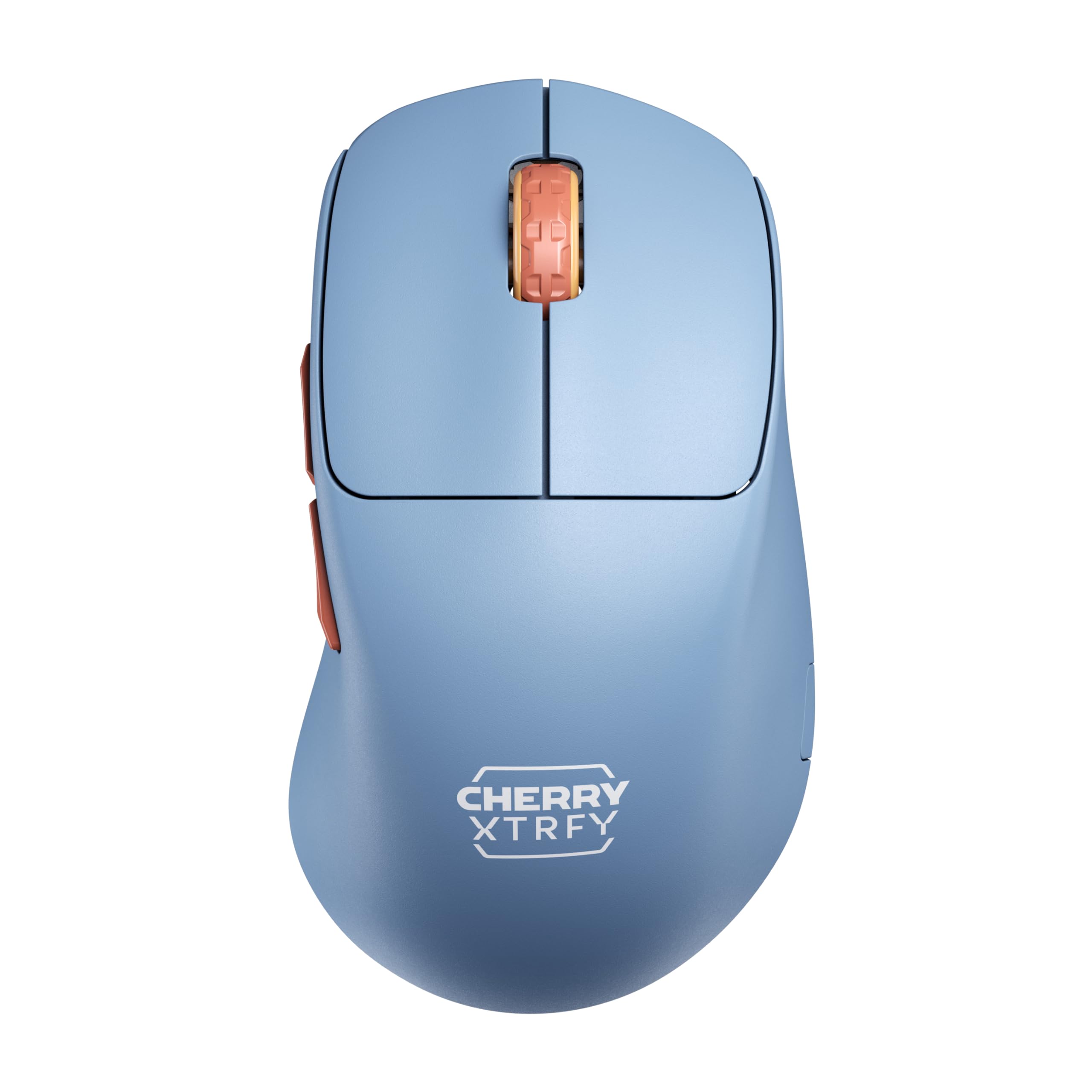 CHERRY XTRFY M64 Wireless, Ultraleichte Kabellose Gaming-Maus, 2,4 GHz Funk, Optimiert für esports, Ergonomische Form mit Besonders Niedriger Front, Blau