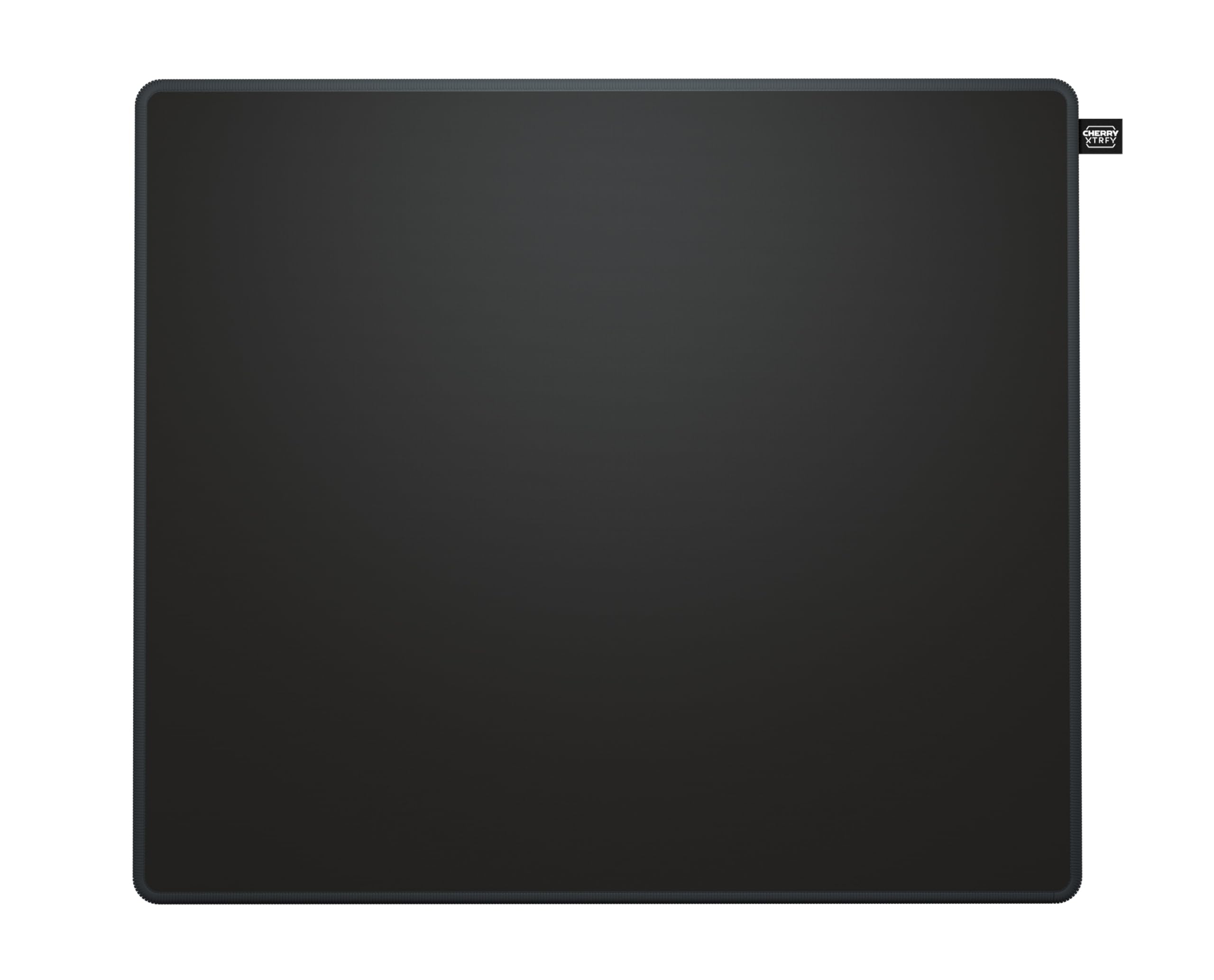 CHERRY XTRFY GP5, Gaming-Mauspad aus Stoff in M (320 x 270 x 3 mm), Glattes Speed-Pad für Präzision, Vernähte Kanten, Rutschfest, Maschinenwaschbar, Schwarz