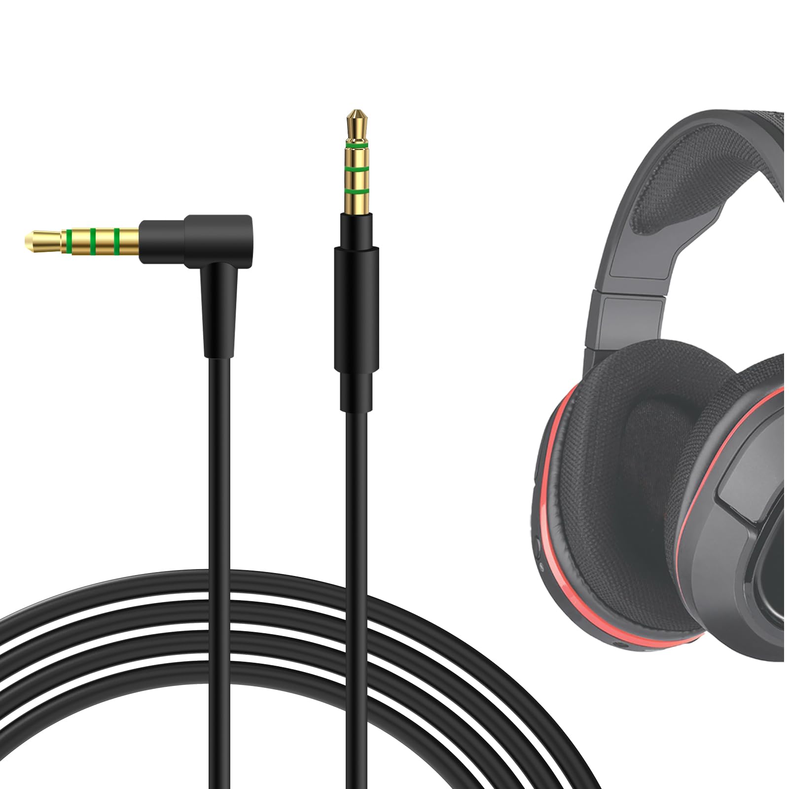 GEEKRIA Audiokabel kompatibel mit Skullcandy Aviator 900 ANC, Turtle Beach Gaming-Headsets, PlayStation 5/4, Xbox One Controller, 3,5 mm auf 3,5 mm Stereo-Ersatzkabel (1,7 m / 5,6 ft)