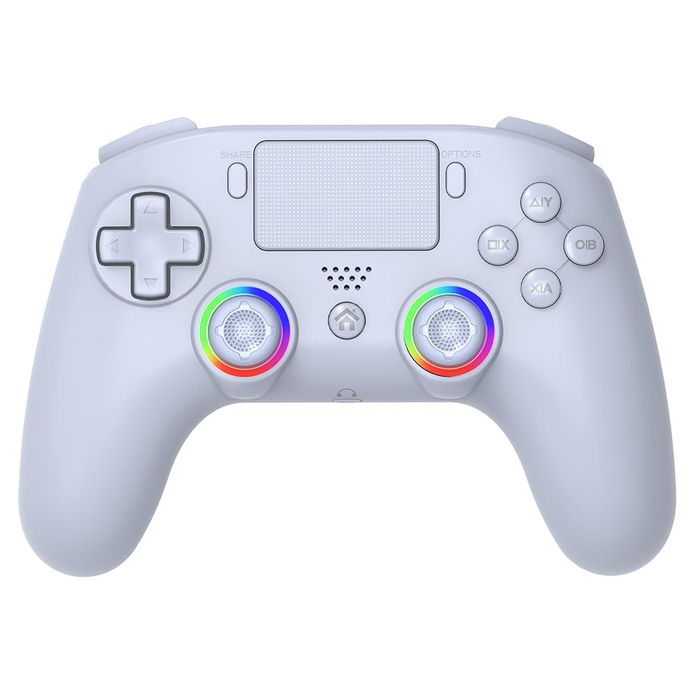 Subsonic - Kabelloser Controller für PS4 / Playstation 4 - Bluetooth-Controller mit LED, Vibration und Gaming-Headset-Anschluss – Weiß [playstation_4]