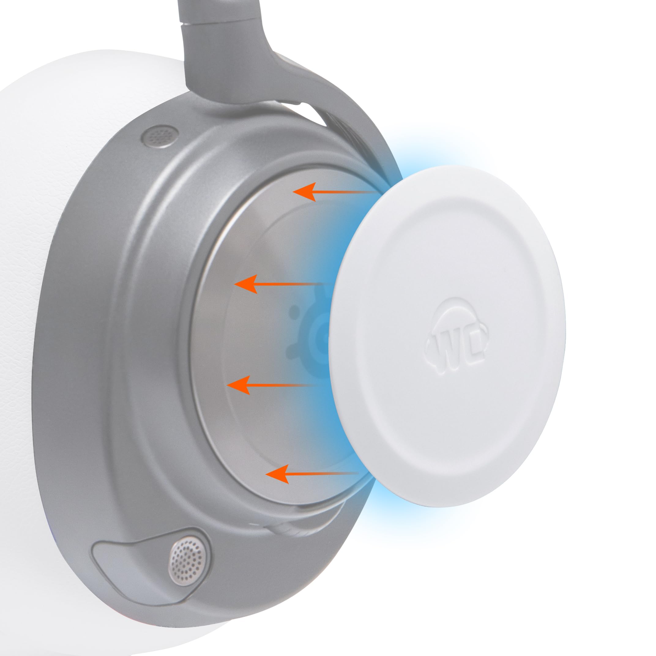 WC-Seitenplatten für Arctis Nova-Headsets von Wicked Cushions | Passend für Arctis Nova Pro Wireless/Pro Wired/Nova Elite/Nova 7 / 7X / 7P | White