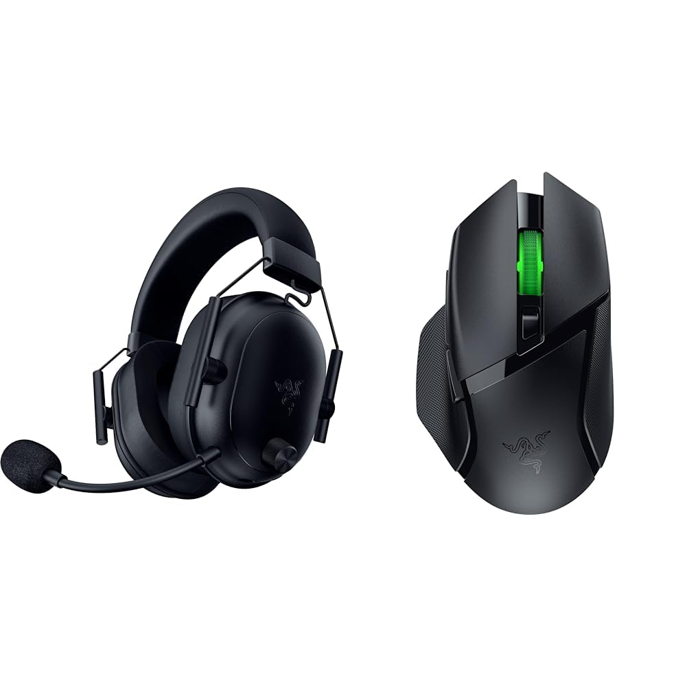 Razer BlackShark V2 HyperSpeed für PC - Kabelloses Ultra leichtes E-Sport Gaming-Headset & Basilisk V3 X HyperSpeed - Anpassbare kabellose Gaming-Maus