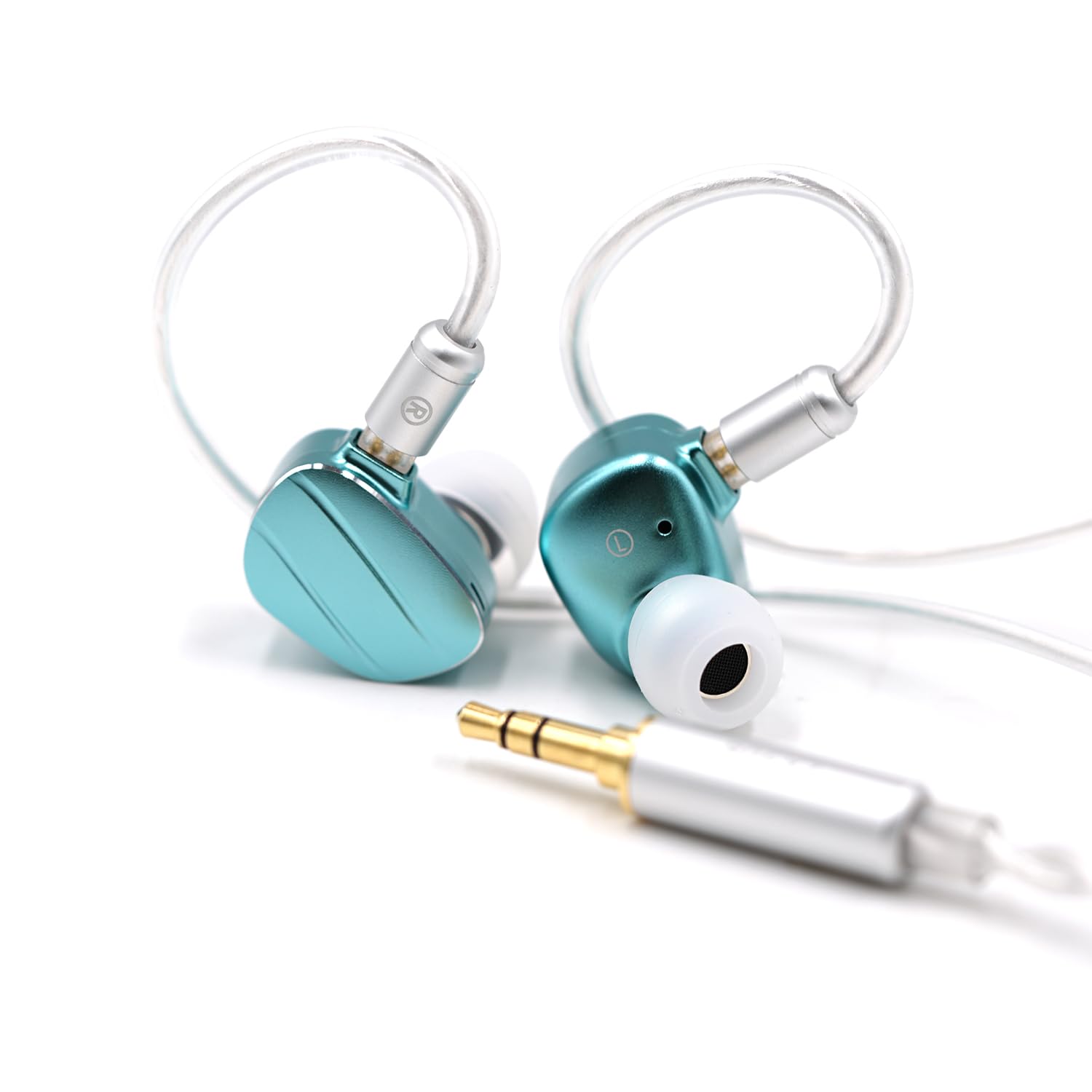 BQEYZ Wetterserie Cloud-kabelgebundene Kopfhörer HiFi-Kopfhörer IEM 10mm dynamischer Treiber 6,8 mm passiver Treiber High-Definition-Gaming-Headsets Abnehmbare 2Pin Silber Plated OFC für Audiophile