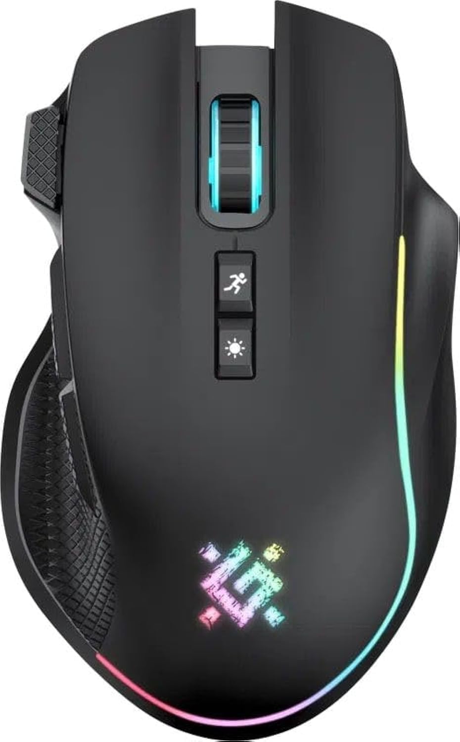 Defender Thunder GM-213 Gaming Maus Kabellos - Wireless Gaming Maus mit Seitentasen, Lange Akkulaufzeit, RGB-Beleuchtung, 5 programmierbare Tasten, Funk Maus für PC, Laptop, Ergonimische Mouse PC/Mac