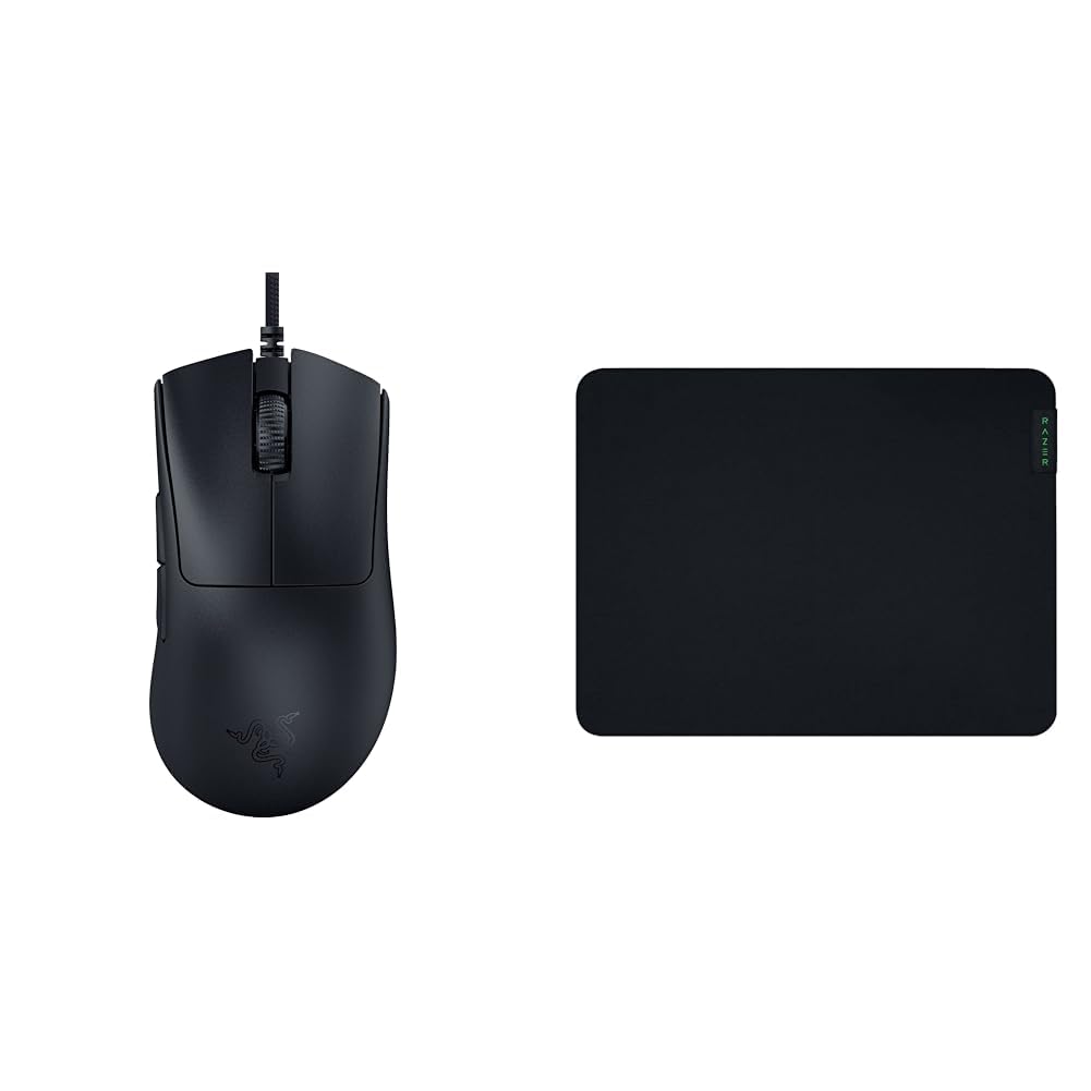 Razer DeathAdder V3 - Ergonomische Esports Maus & Gigantus V2 Medium - Weiches Gaming-Mauspad
