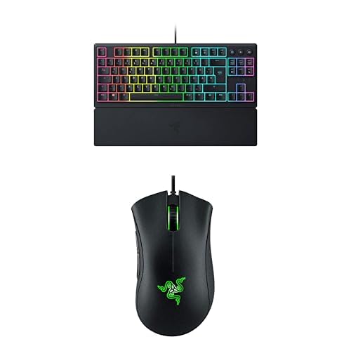 Razer Ornata V3 Tenkeyless DeathAdder Essential (2021) Bundle - Kompakte Flache Gaming-Tastatur DeathAdder Kabelgebundene Gaming-Maus Optischem Sensor mit 6400 DPI | Schwarz