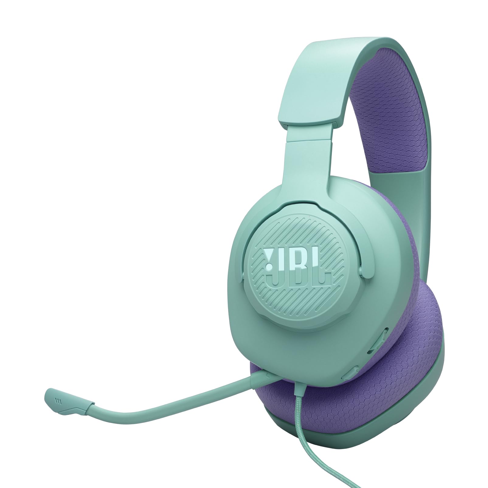 JBL Quantum 100M2 Kabelgebundenes Over-Ear Gaming Headset mit JBL QuantumSOUND Signature, 3,5-mm-Klinke, Multi-Plattform-Kompatibilität und abnehmbarem Mikrofon mit Stummschaltungsoption, Cyan